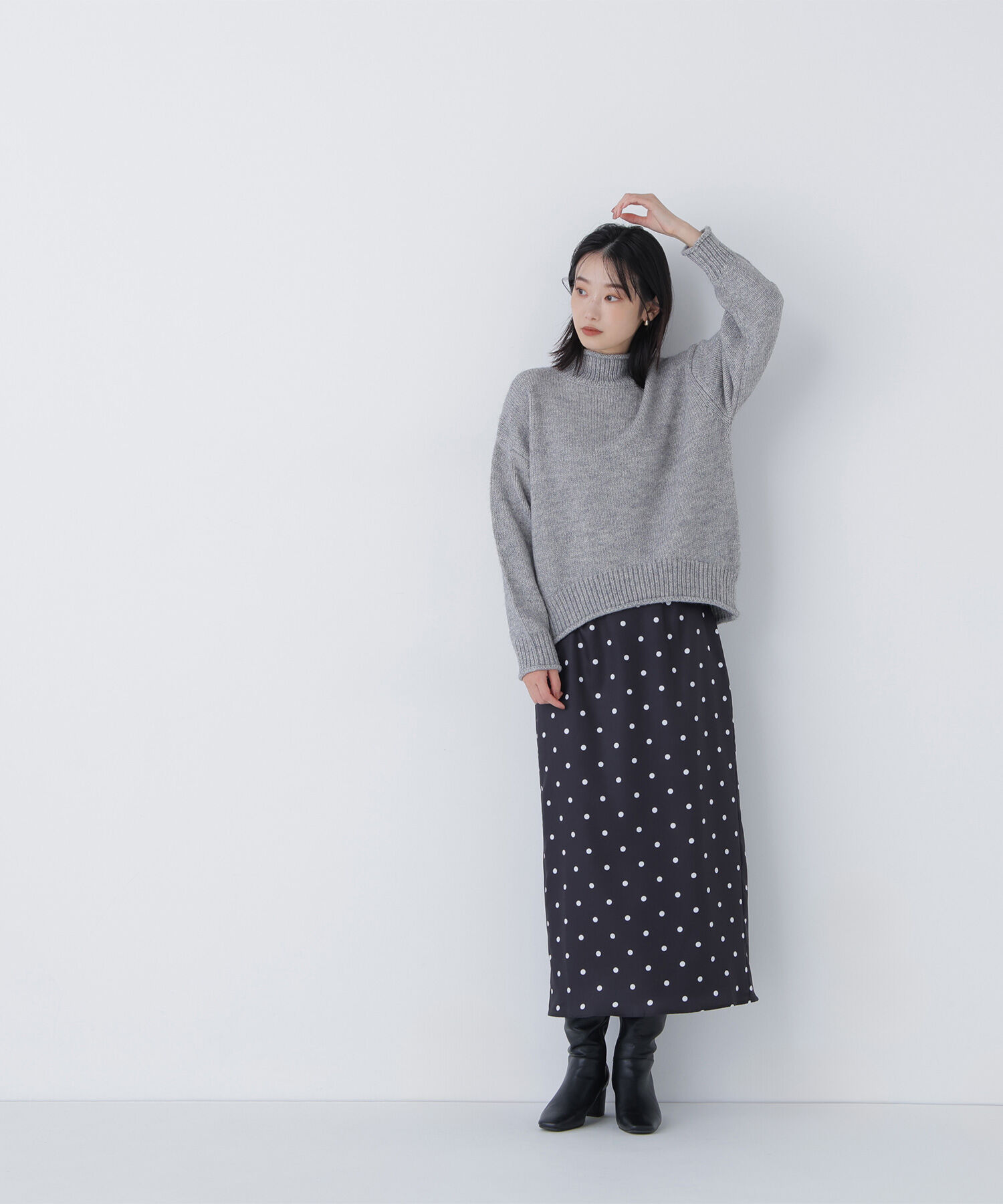  「ドットサテンタイトスカート」|スカート|ブラックベー 2