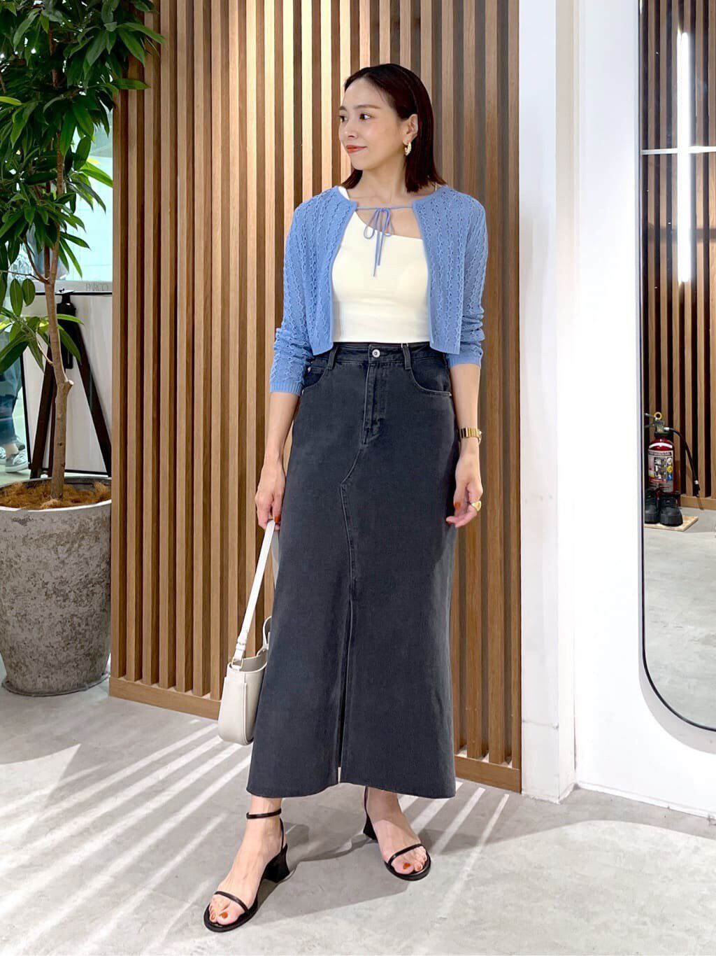  「ワンショルダーカップ付きテレコタンク」|Tシャツ・カットソー|