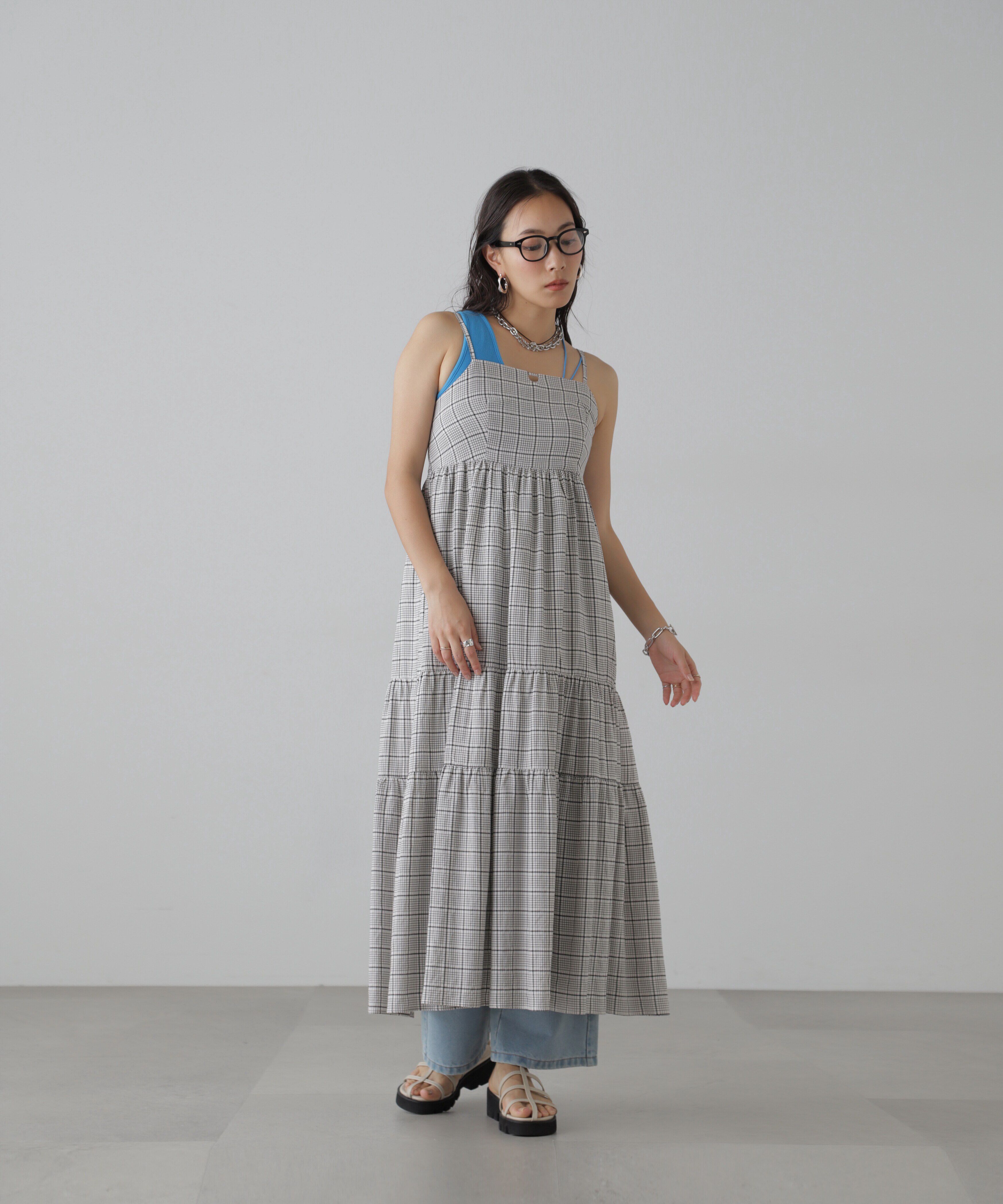  「ワンショルダーカップ付きテレコタンク」|Tシャツ・カットソー|