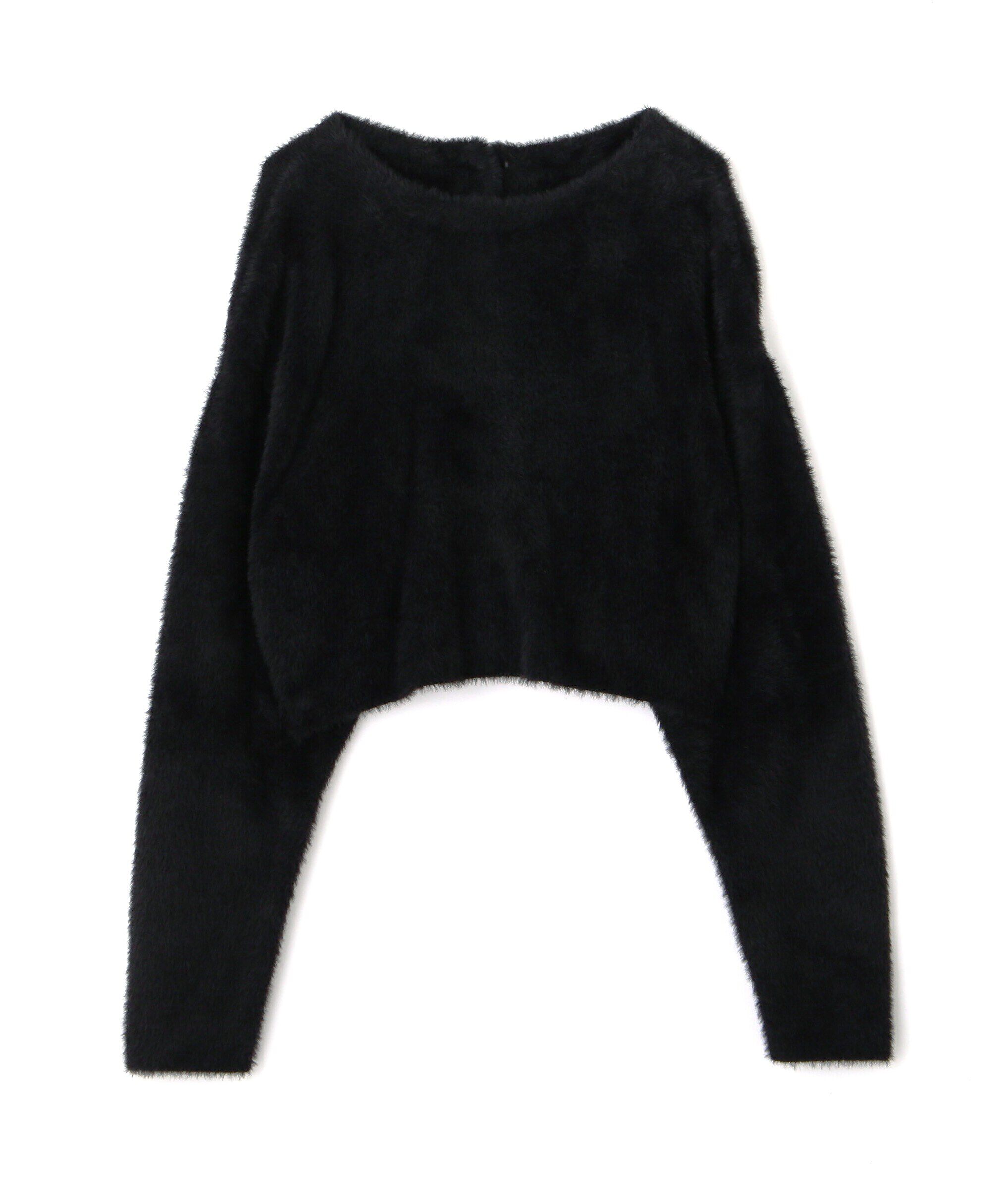  「前後2Wayショートシャギー短丈ニット」|ニット・セーター|