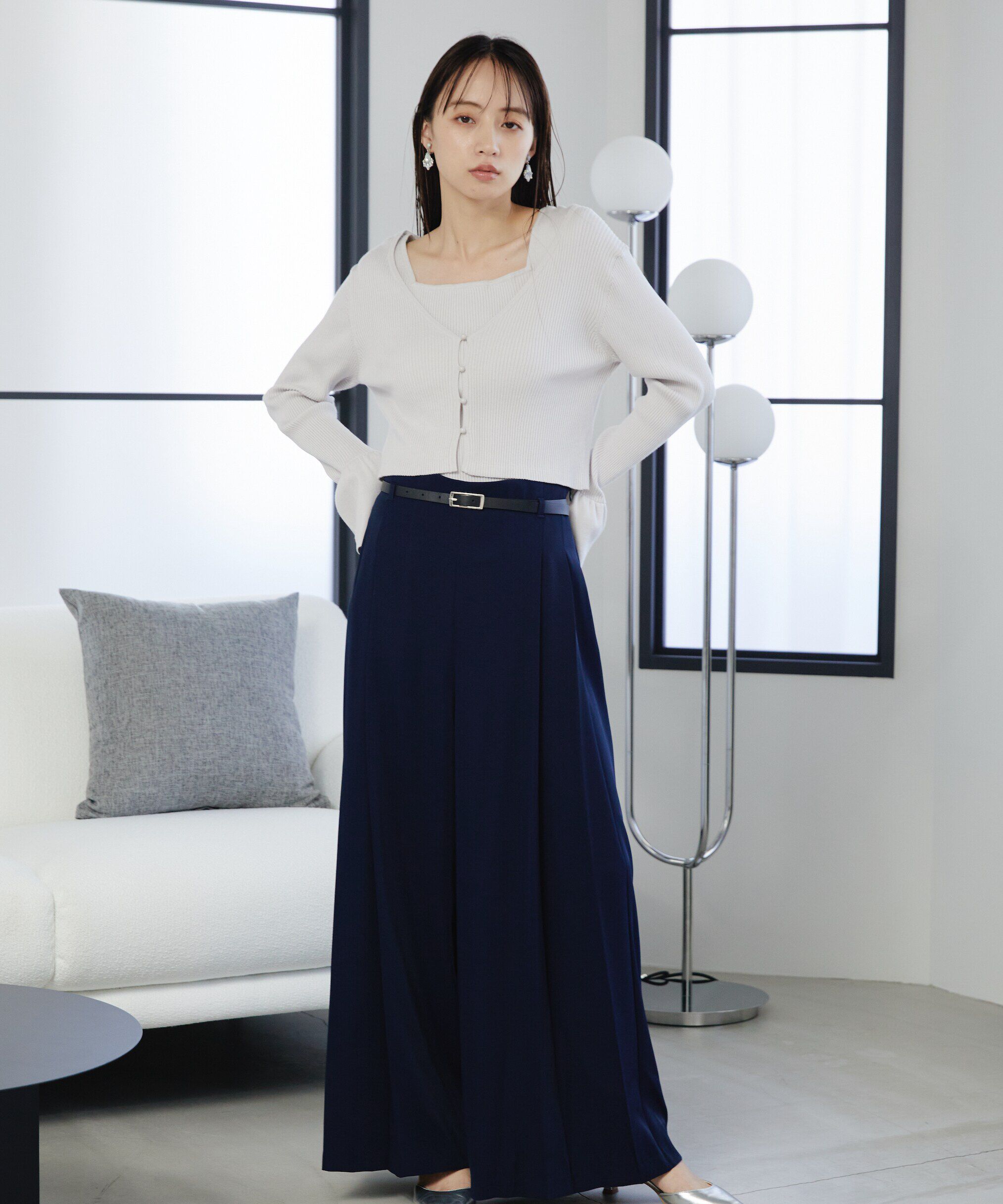  「ベルトツキプリーツパンツ」|その他|