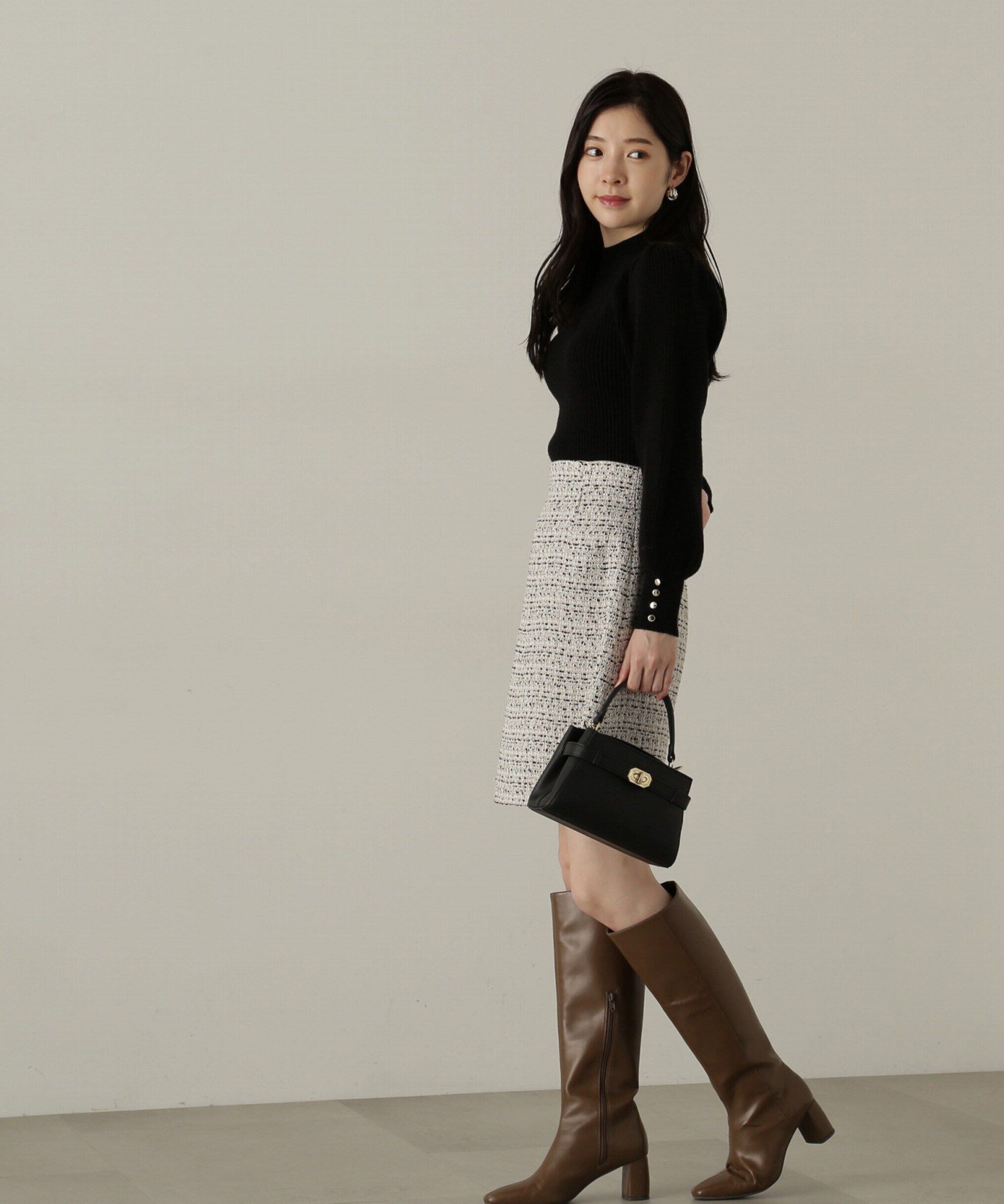 PROPORTION BODY DRESSING「ハイネックボリュームスリーブニット」|ニット・セーター|