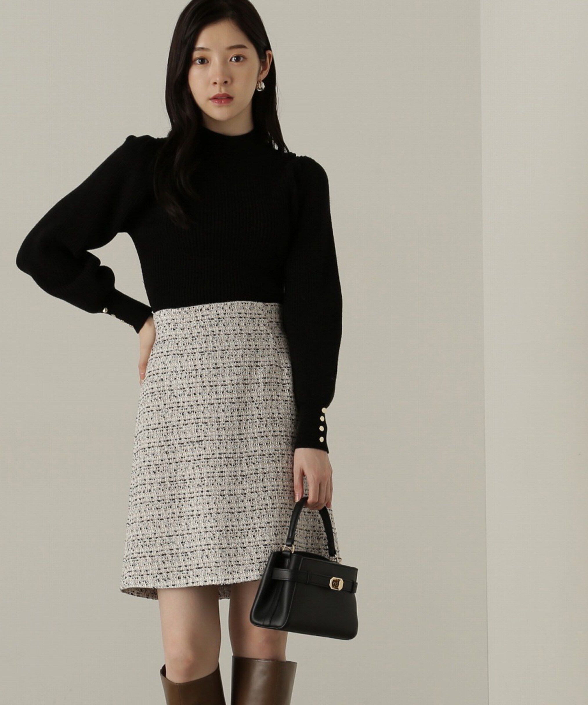 PROPORTION BODY DRESSING「ハイネックボリュームスリーブニット」|ニット・セーター|