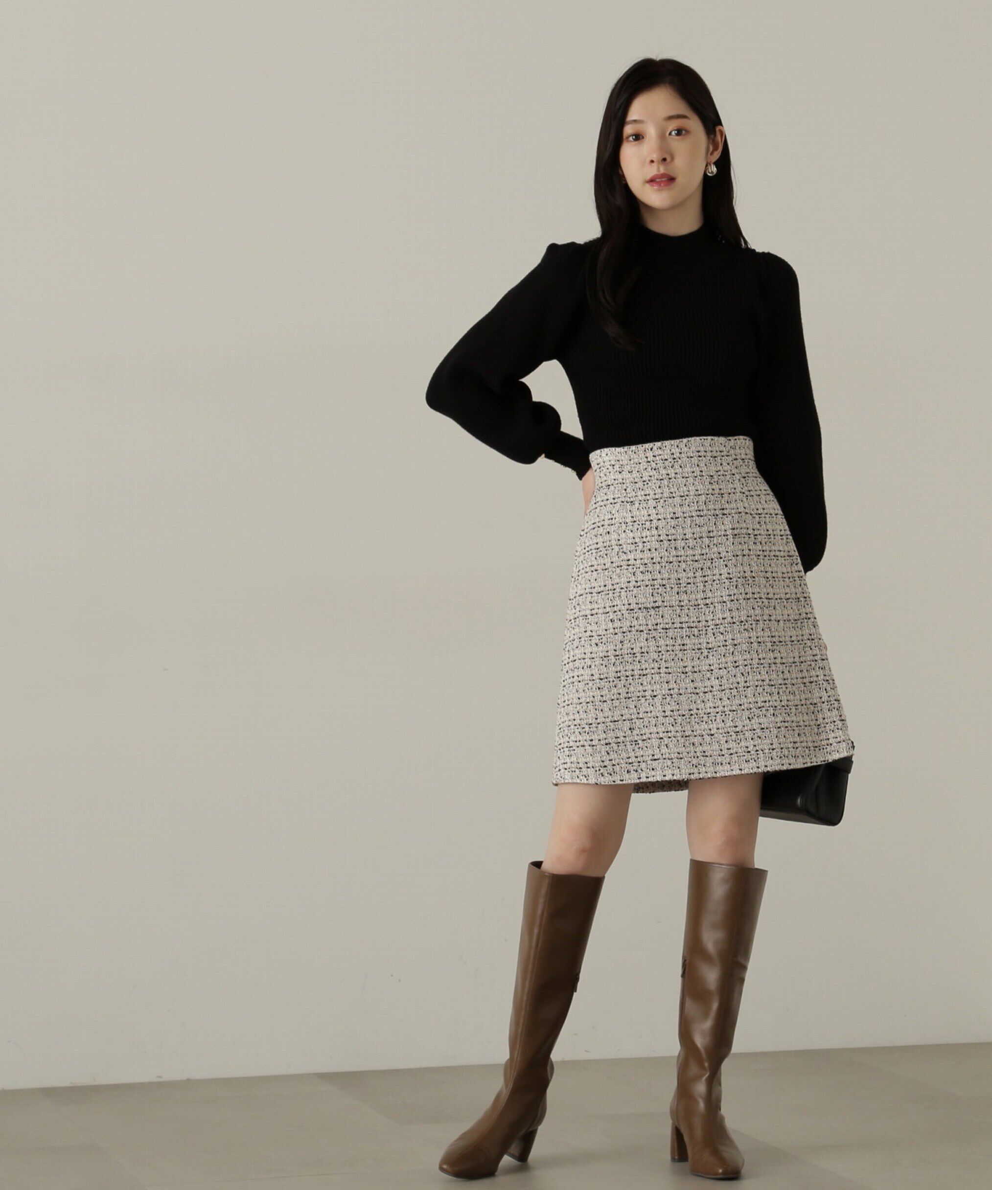 PROPORTION BODY DRESSING「ハイネックボリュームスリーブニット」|ニット・セーター|