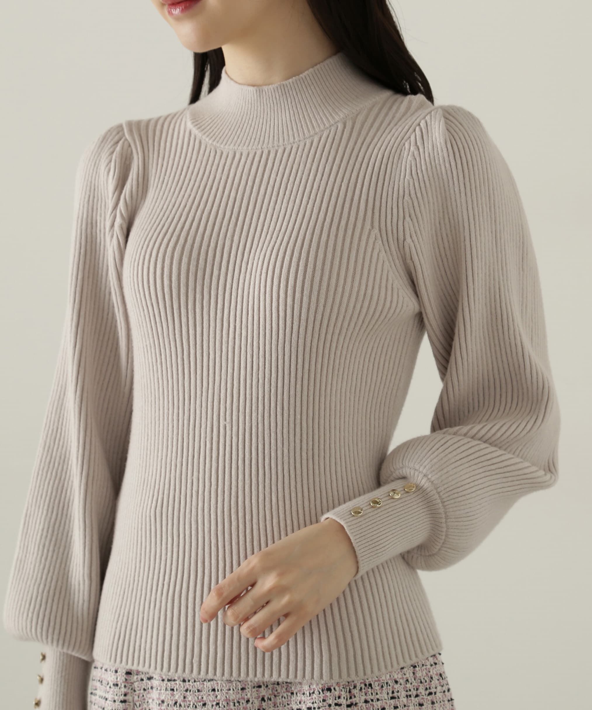 PROPORTION BODY DRESSING「ハイネックボリュームスリーブニット」|ニット・セーター|