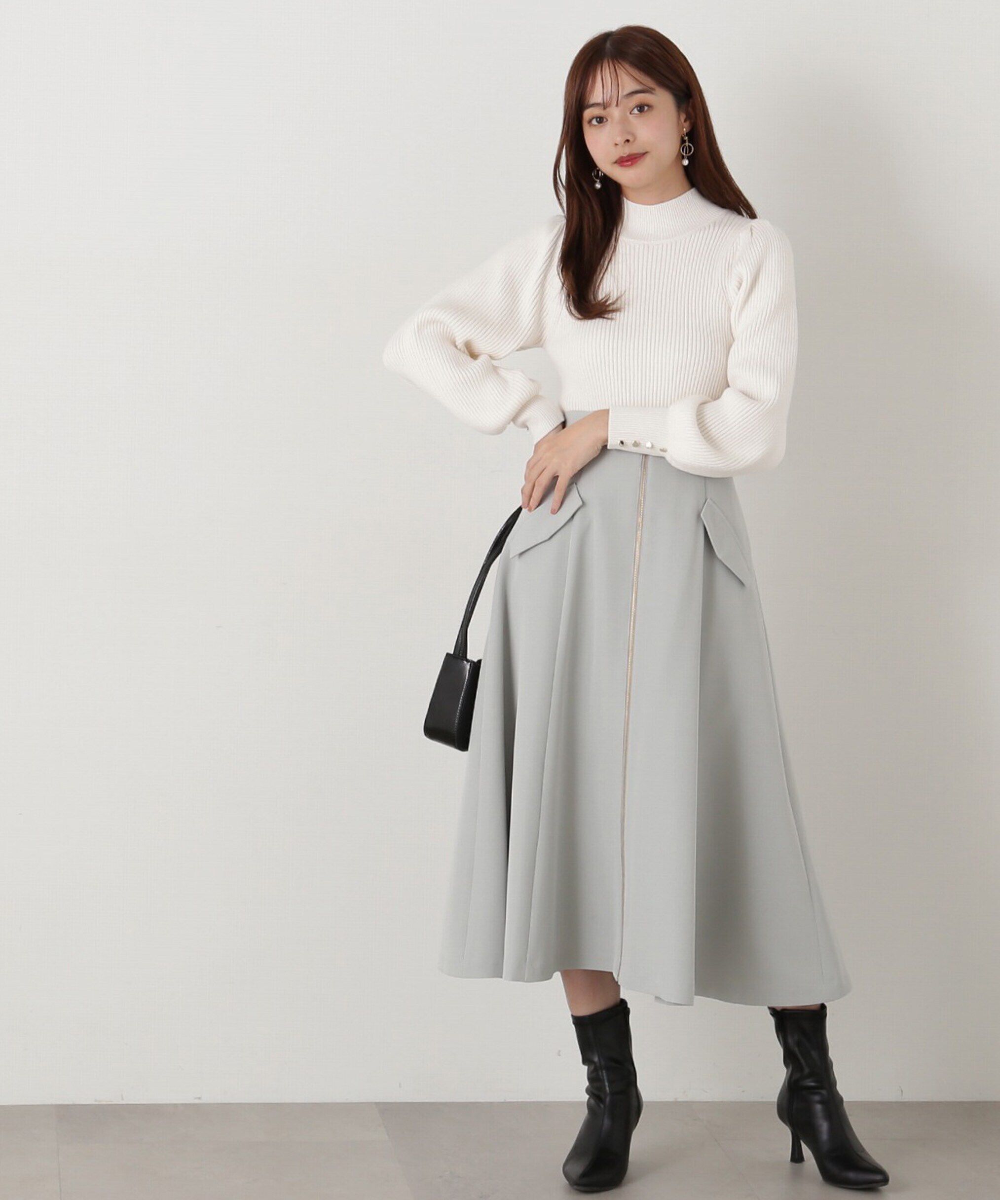 PROPORTION BODY DRESSING「ハイネックボリュームスリーブニット」|ニット・セーター|