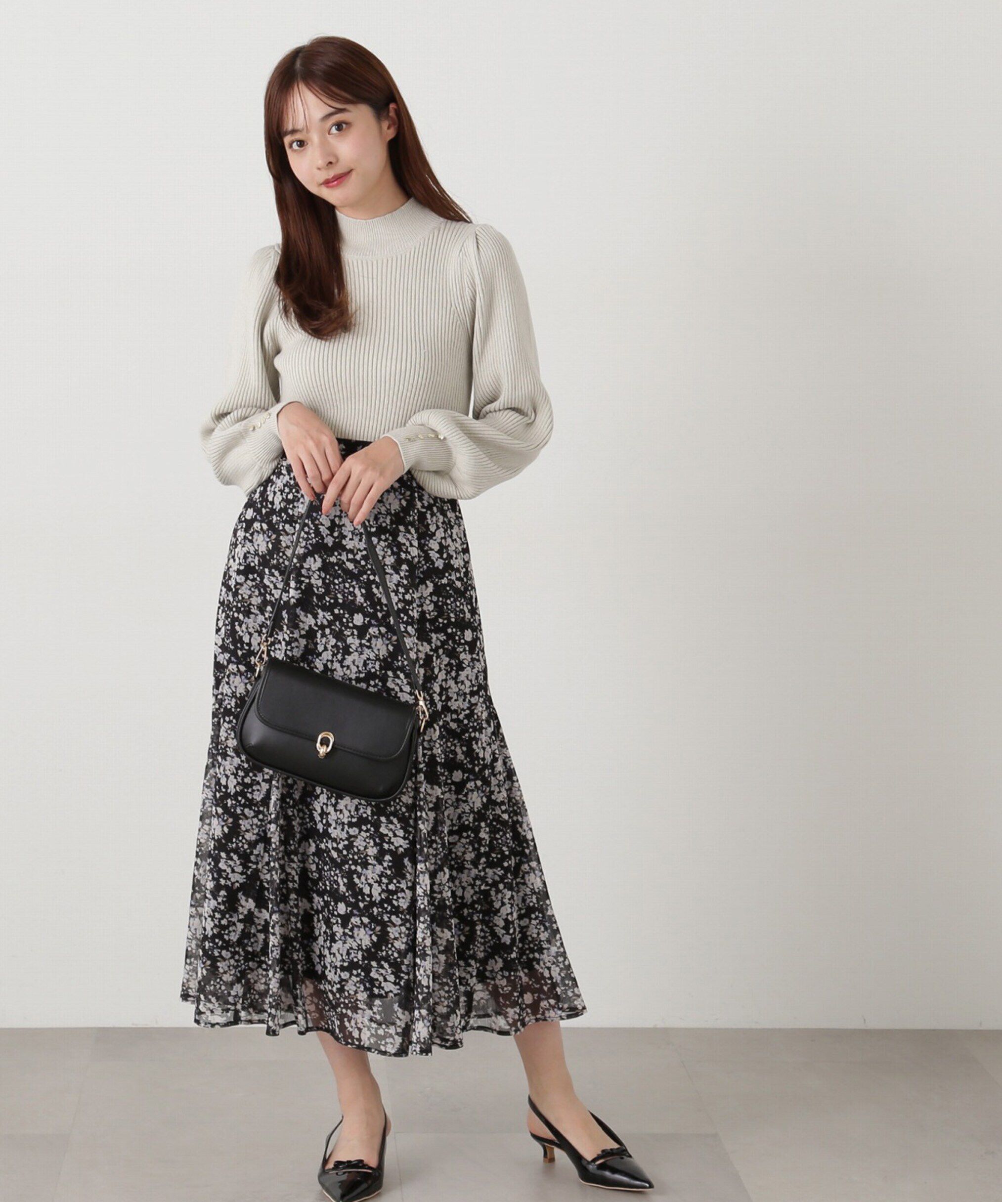 PROPORTION BODY DRESSING「ハイネックボリュームスリーブニット」|ニット・セーター|