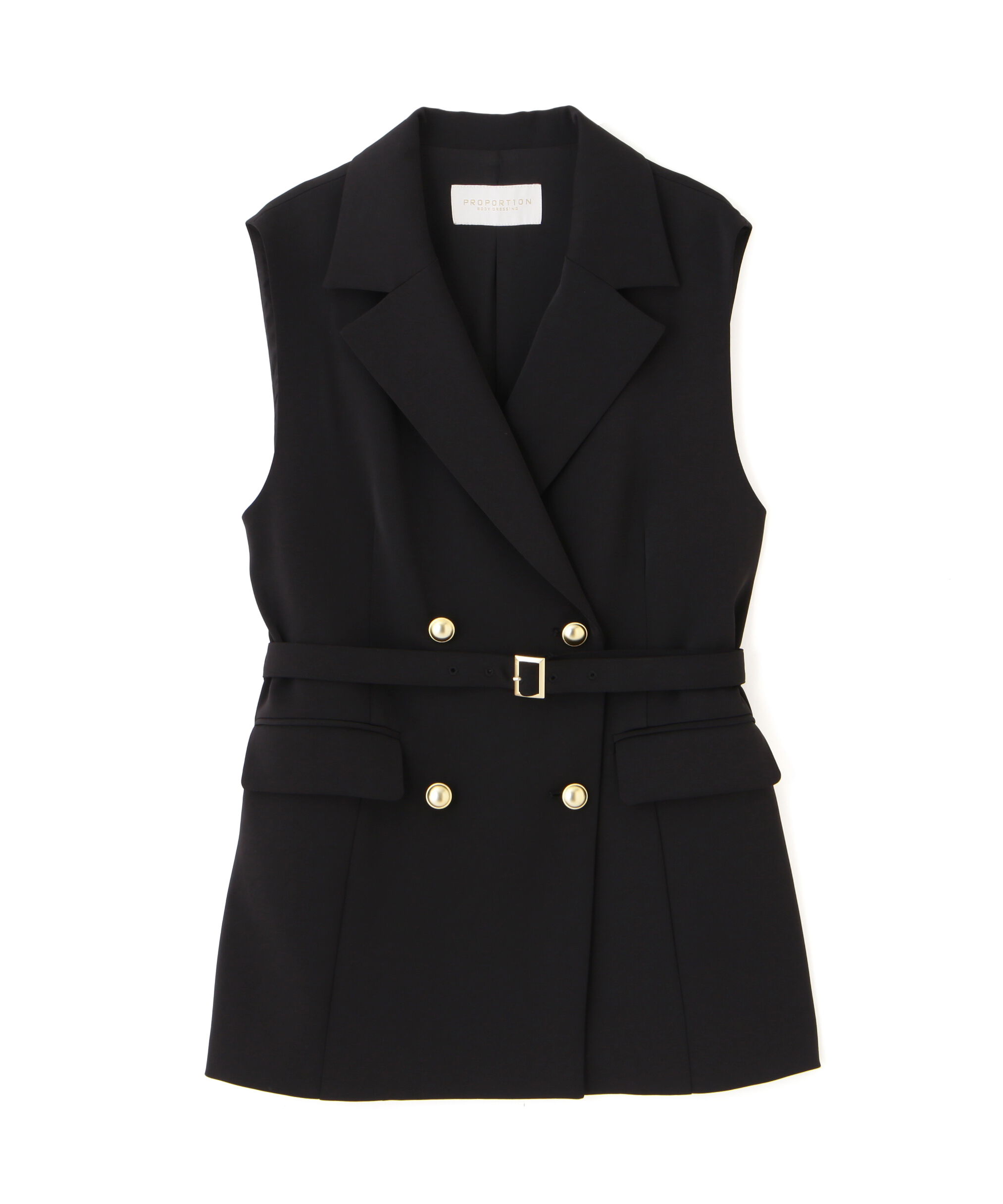 PROPORTION BODY DRESSING「ベルト付きジレ」|ブルゾン・スタジャン|