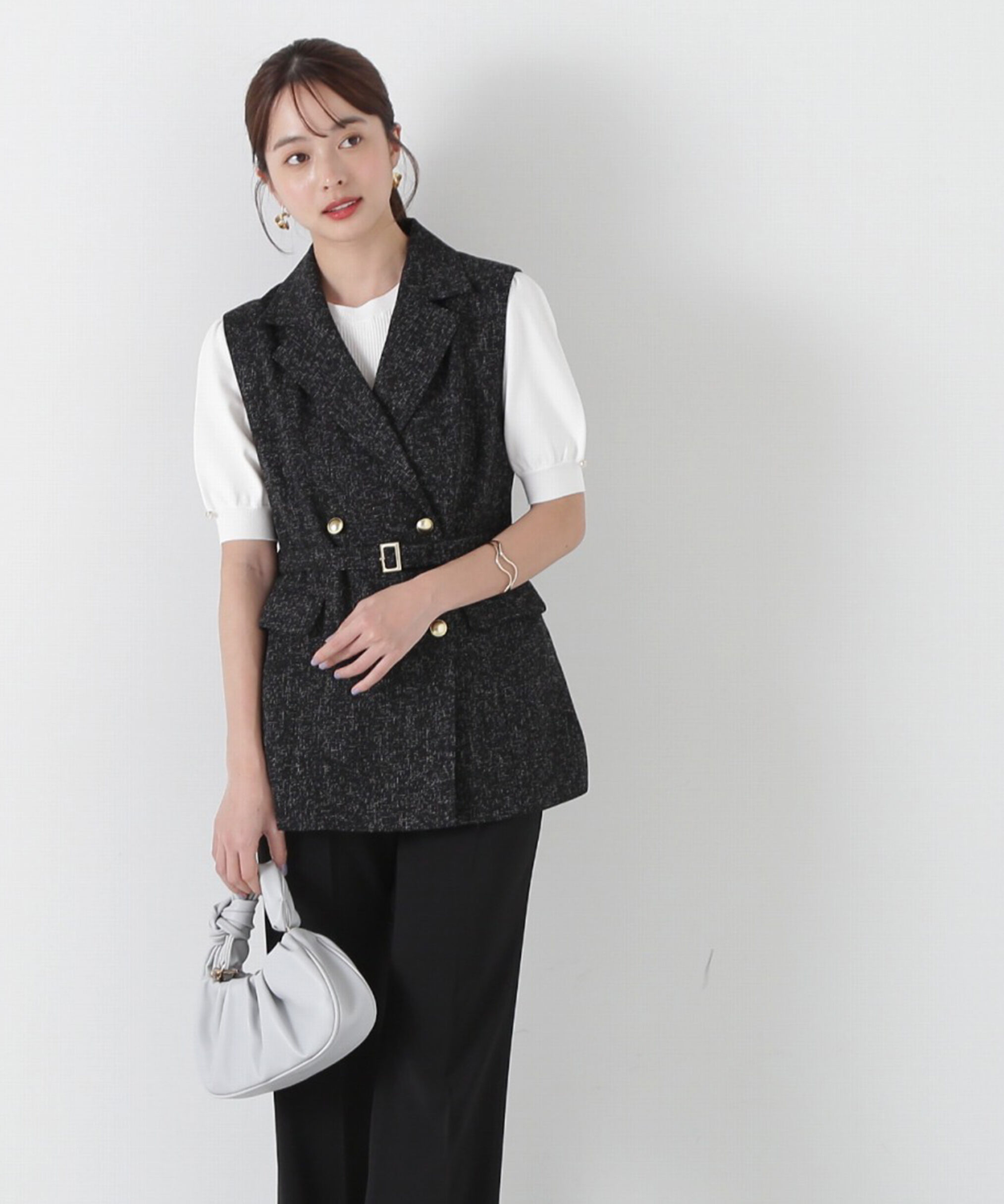 PROPORTION BODY DRESSING「ベルト付きジレ」|ブルゾン・スタジャン|