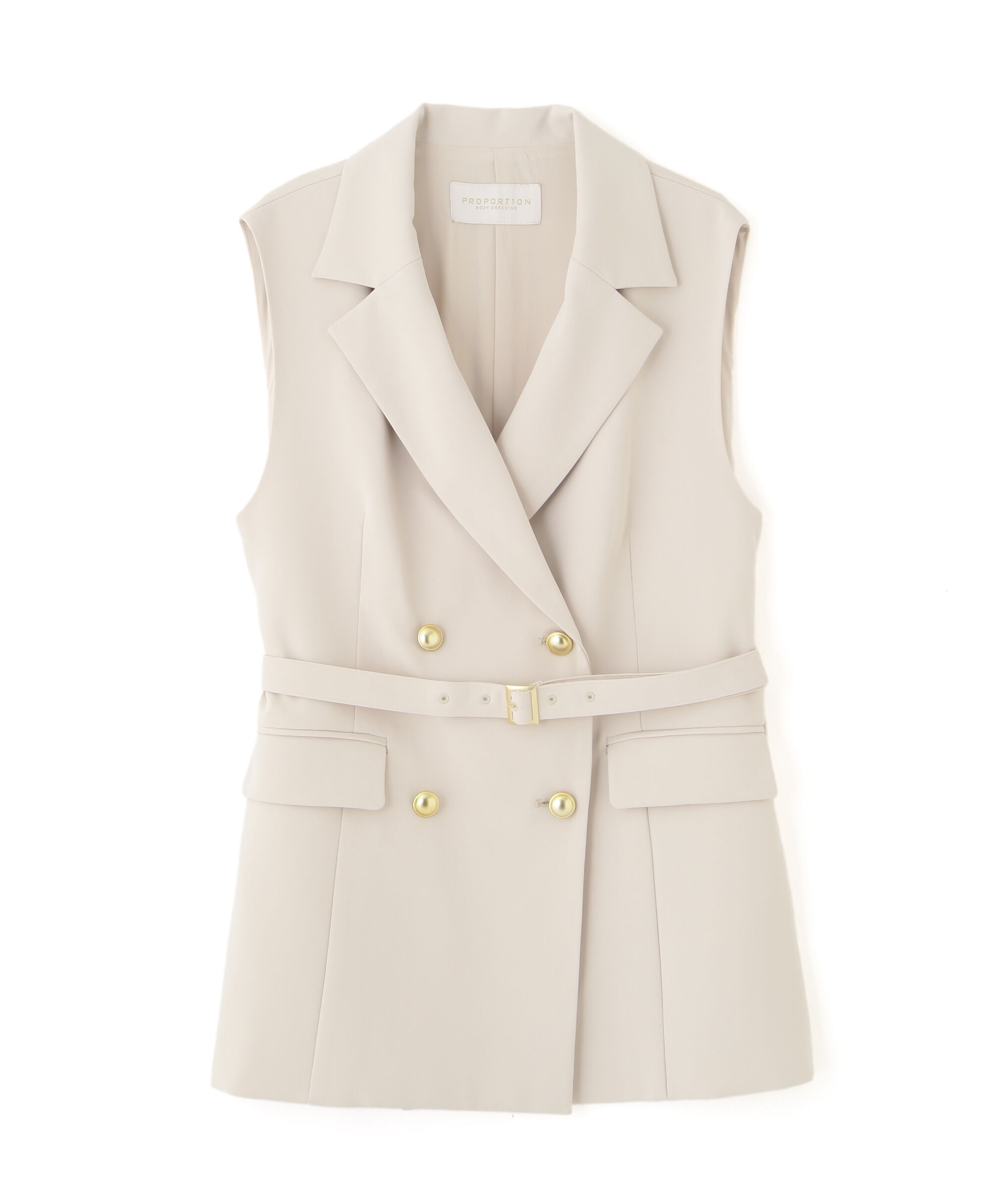 PROPORTION BODY DRESSING「ベルト付きジレ」|ブルゾン・スタジャン|