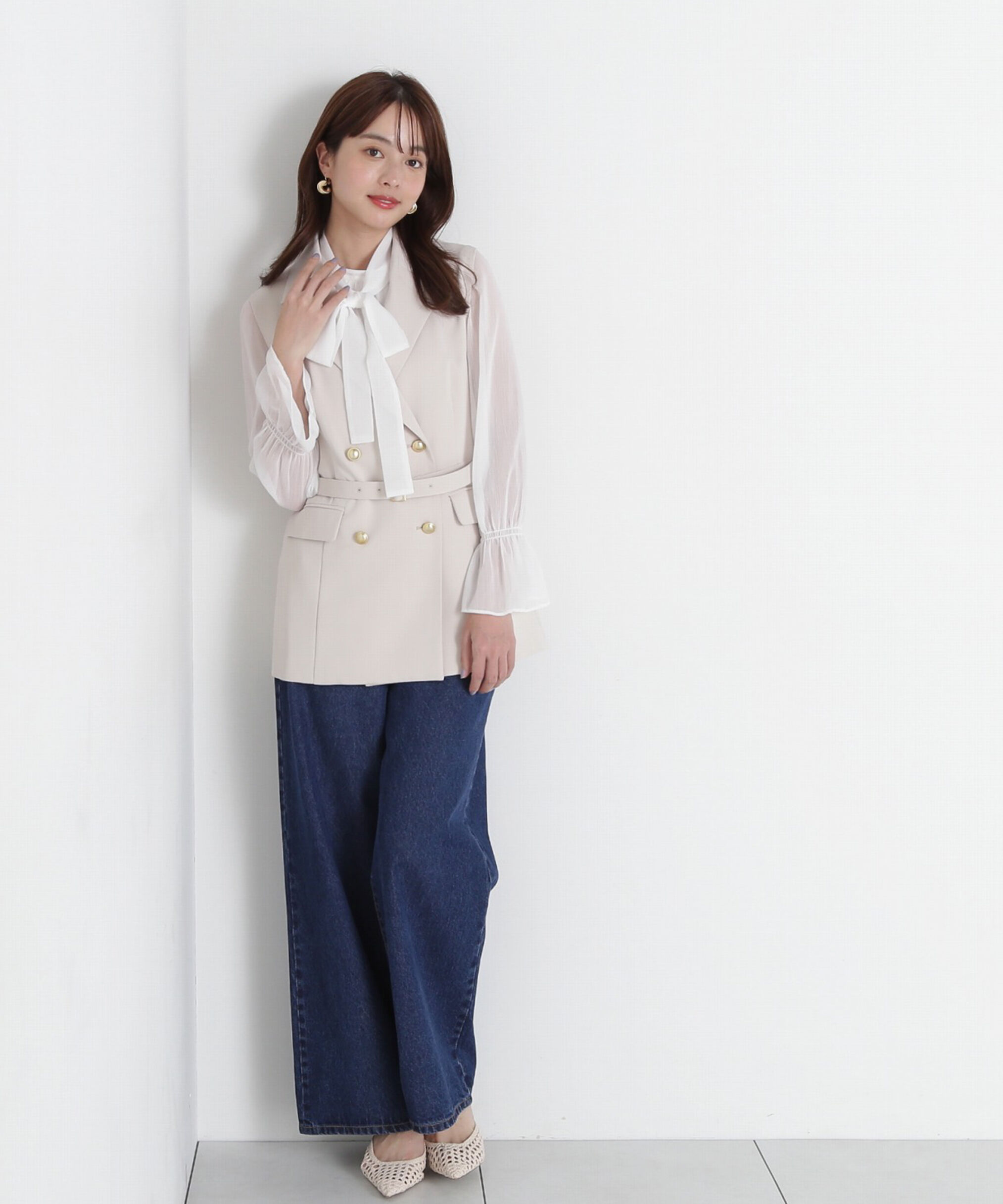 PROPORTION BODY DRESSING「ベルト付きジレ」|ブルゾン・スタジャン|