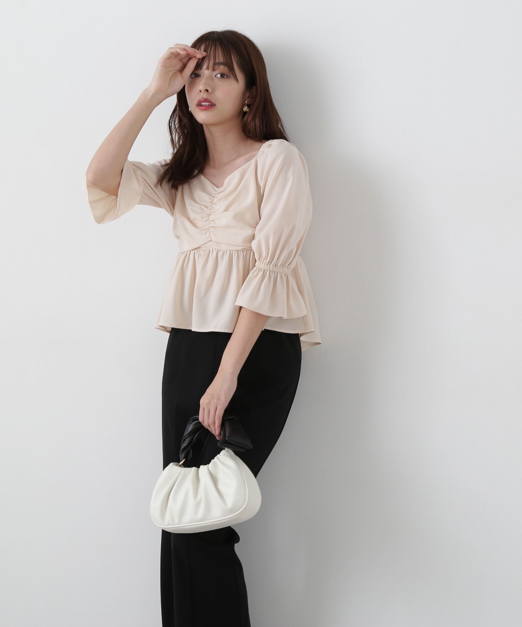 PROPORTION BODY DRESSING「2wayフロントギャザーブラウス」|シャツ・ブラウス|