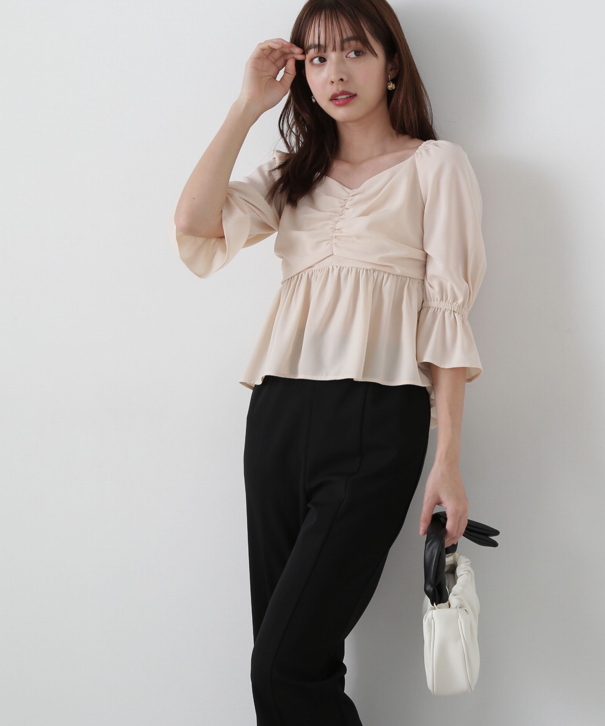 PROPORTION BODY DRESSING「2wayフロントギャザーブラウス」|シャツ・ブラウス|