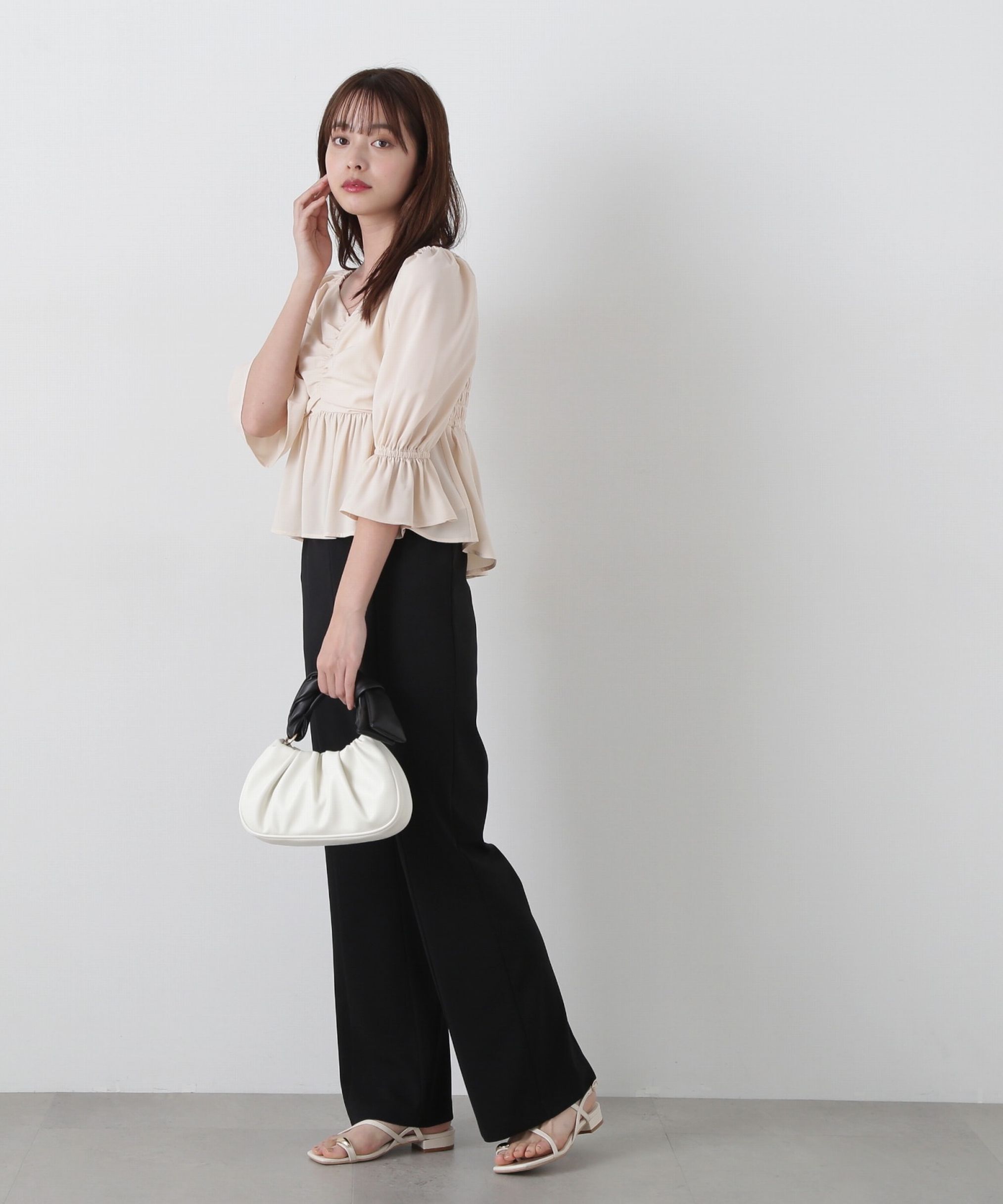 PROPORTION BODY DRESSING「2wayフロントギャザーブラウス」|シャツ・ブラウス|