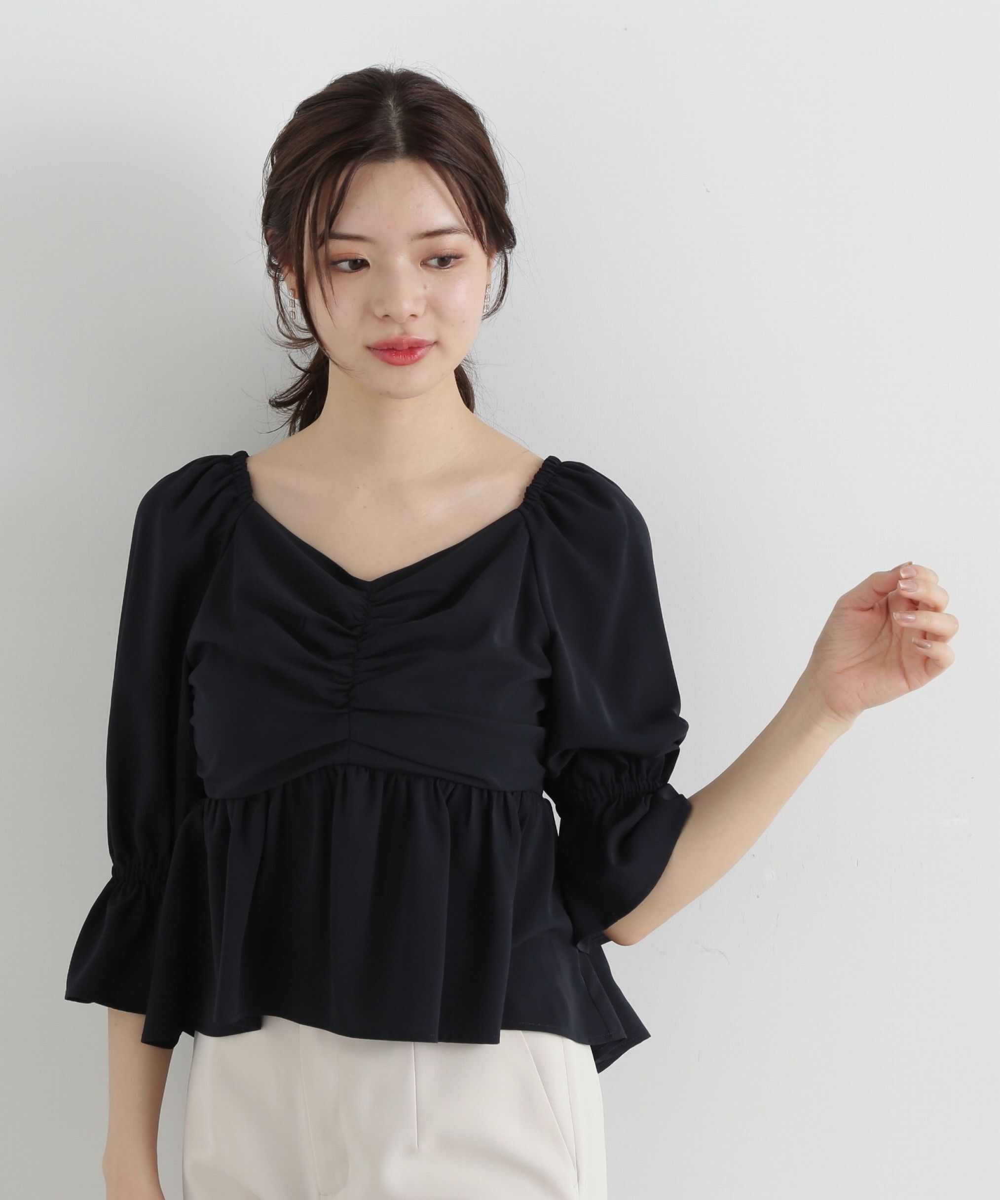 PROPORTION BODY DRESSING「2wayフロントギャザーブラウス」|シャツ・ブラウス|