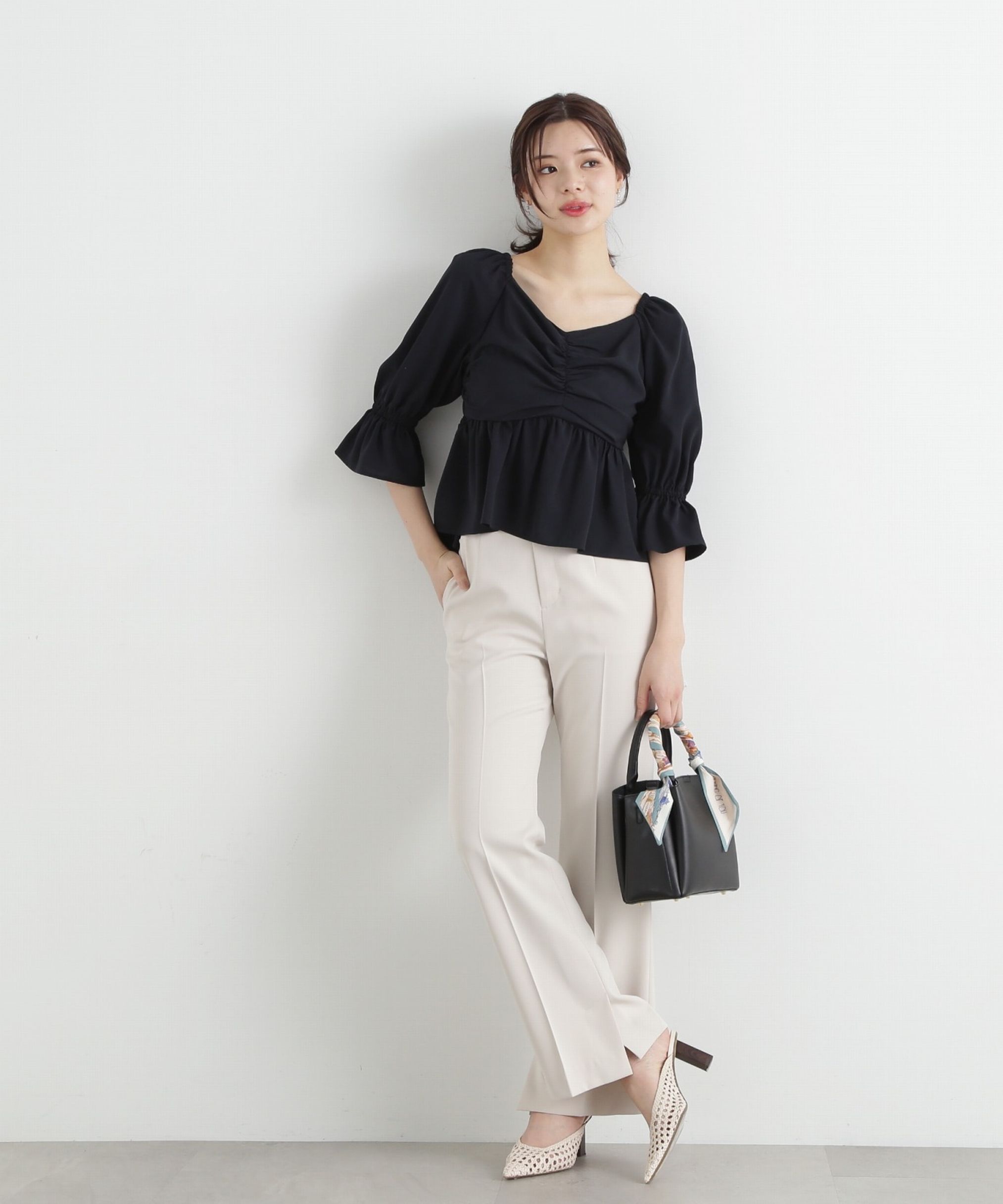 PROPORTION BODY DRESSING「2wayフロントギャザーブラウス」|シャツ・ブラウス|