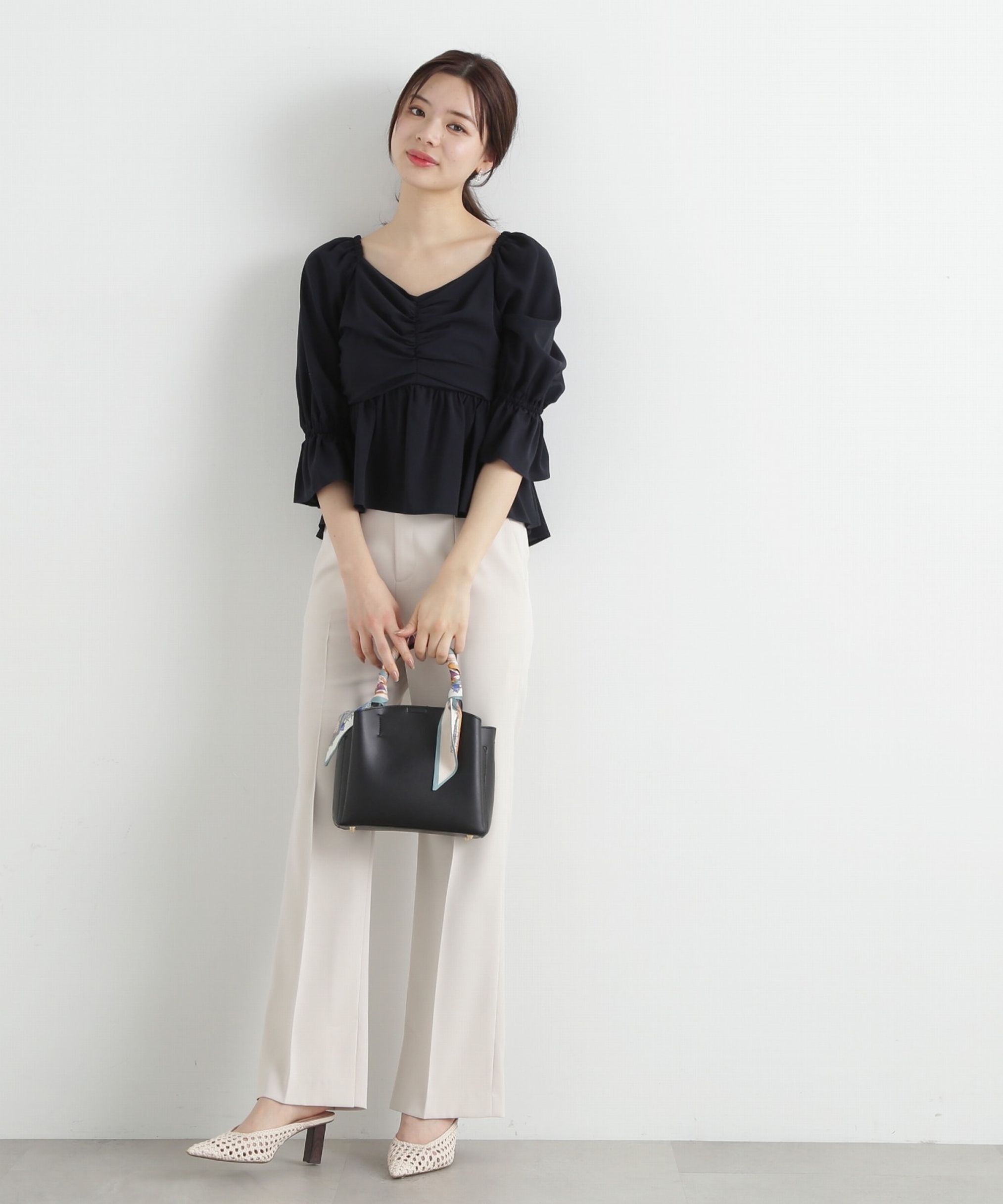 PROPORTION BODY DRESSING「2wayフロントギャザーブラウス」|シャツ・ブラウス|