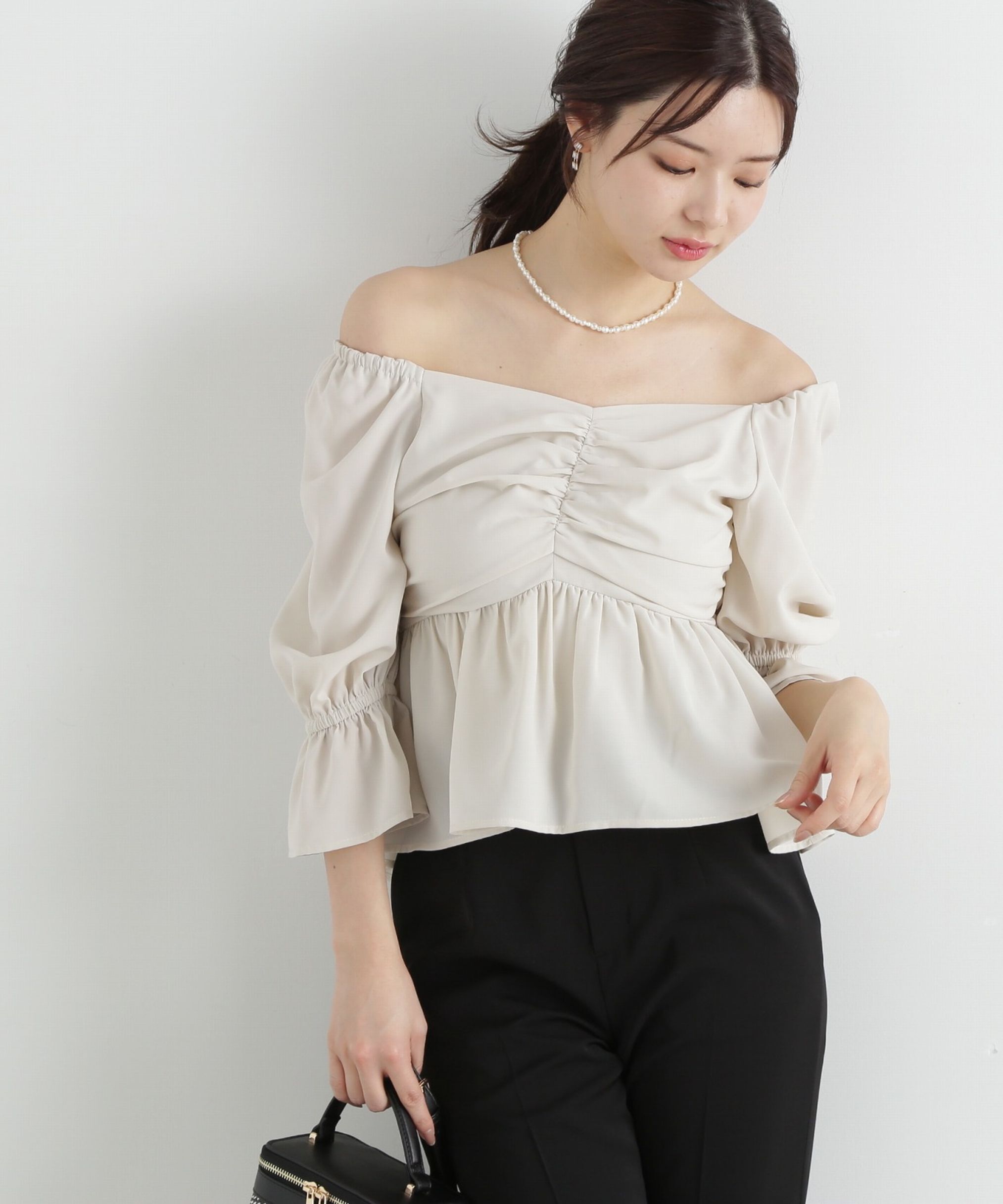 PROPORTION BODY DRESSING「2wayフロントギャザーブラウス」|シャツ・ブラウス|