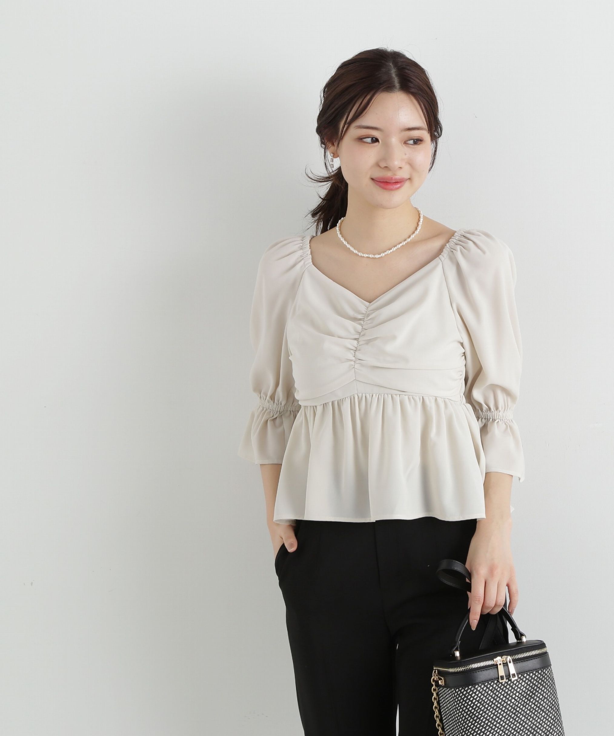 PROPORTION BODY DRESSING「2wayフロントギャザーブラウス」|シャツ・ブラウス|