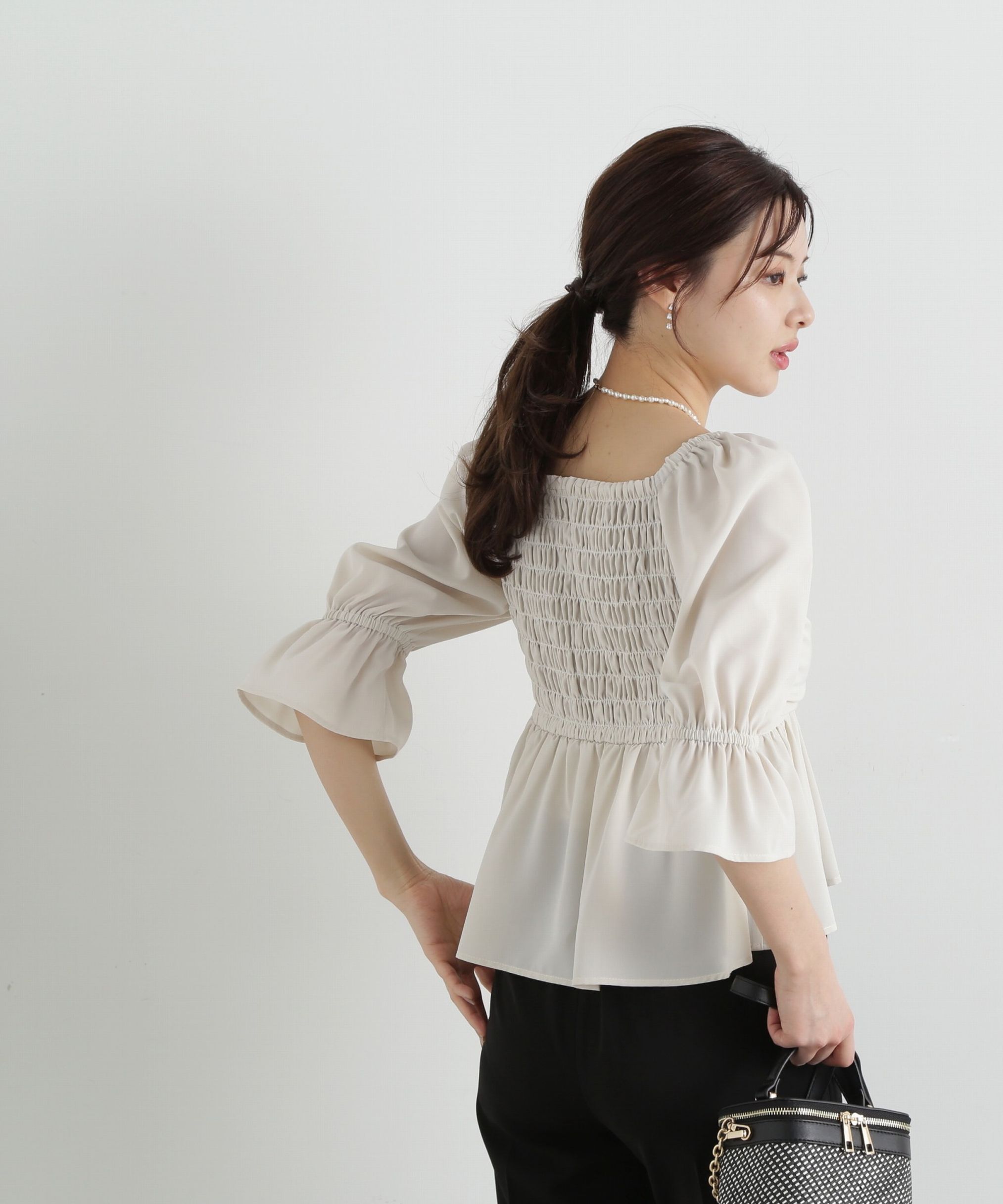 PROPORTION BODY DRESSING「2wayフロントギャザーブラウス」|シャツ・ブラウス|