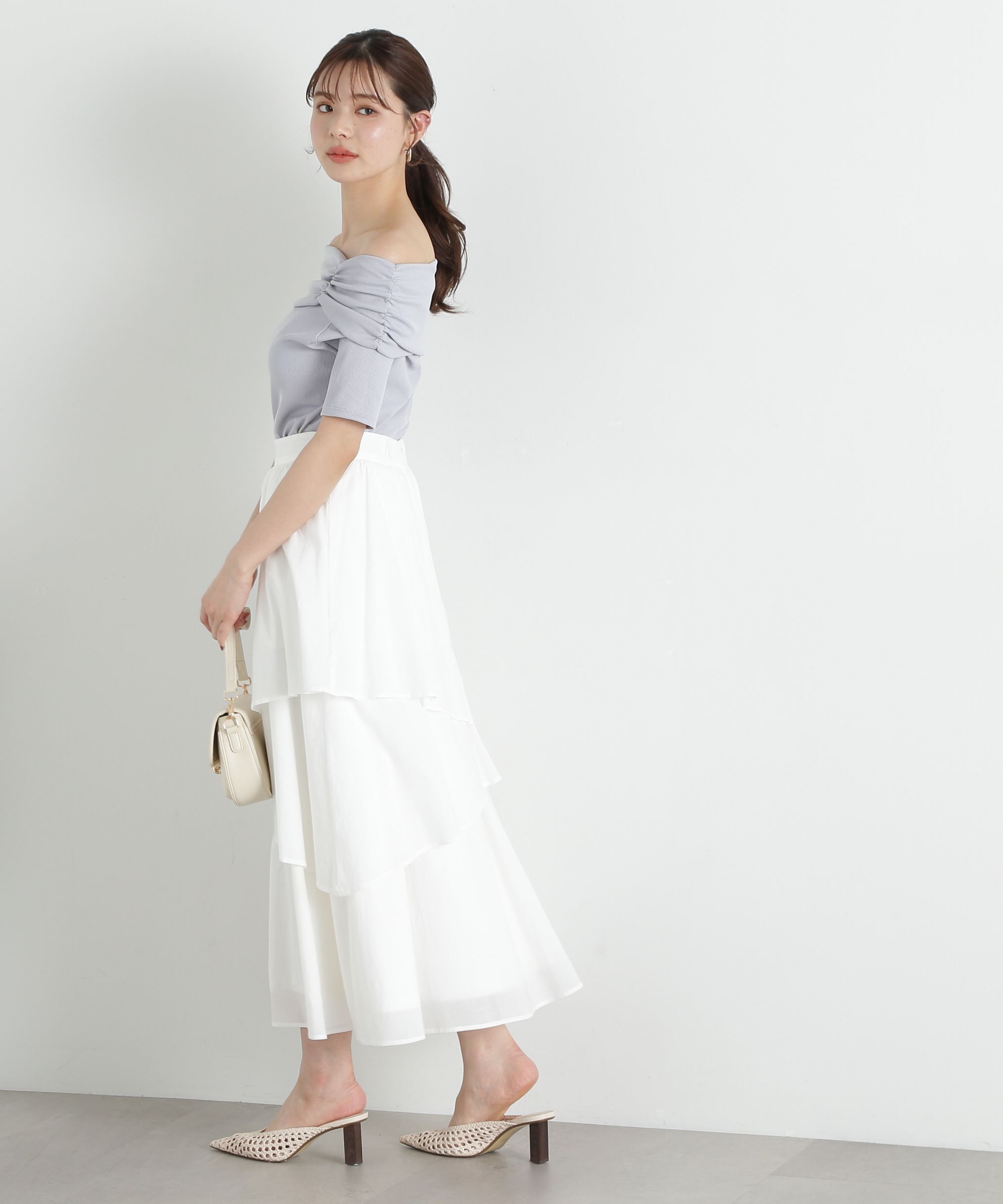 PROPORTION BODY DRESSING「コットンボイルティアードスカート」|スカート|