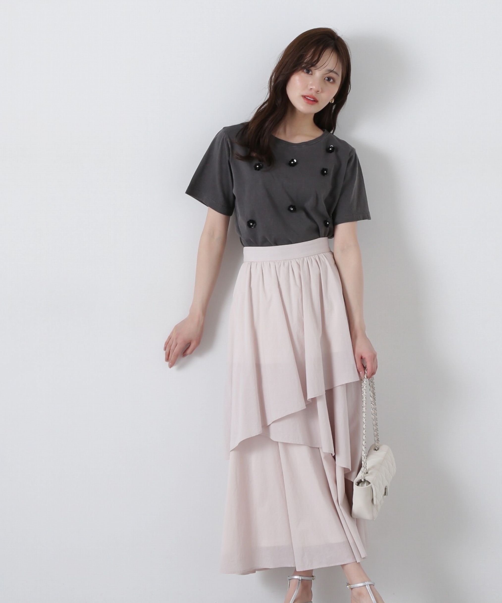 PROPORTION BODY DRESSING「コットンボイルティアードスカート」|スカート|