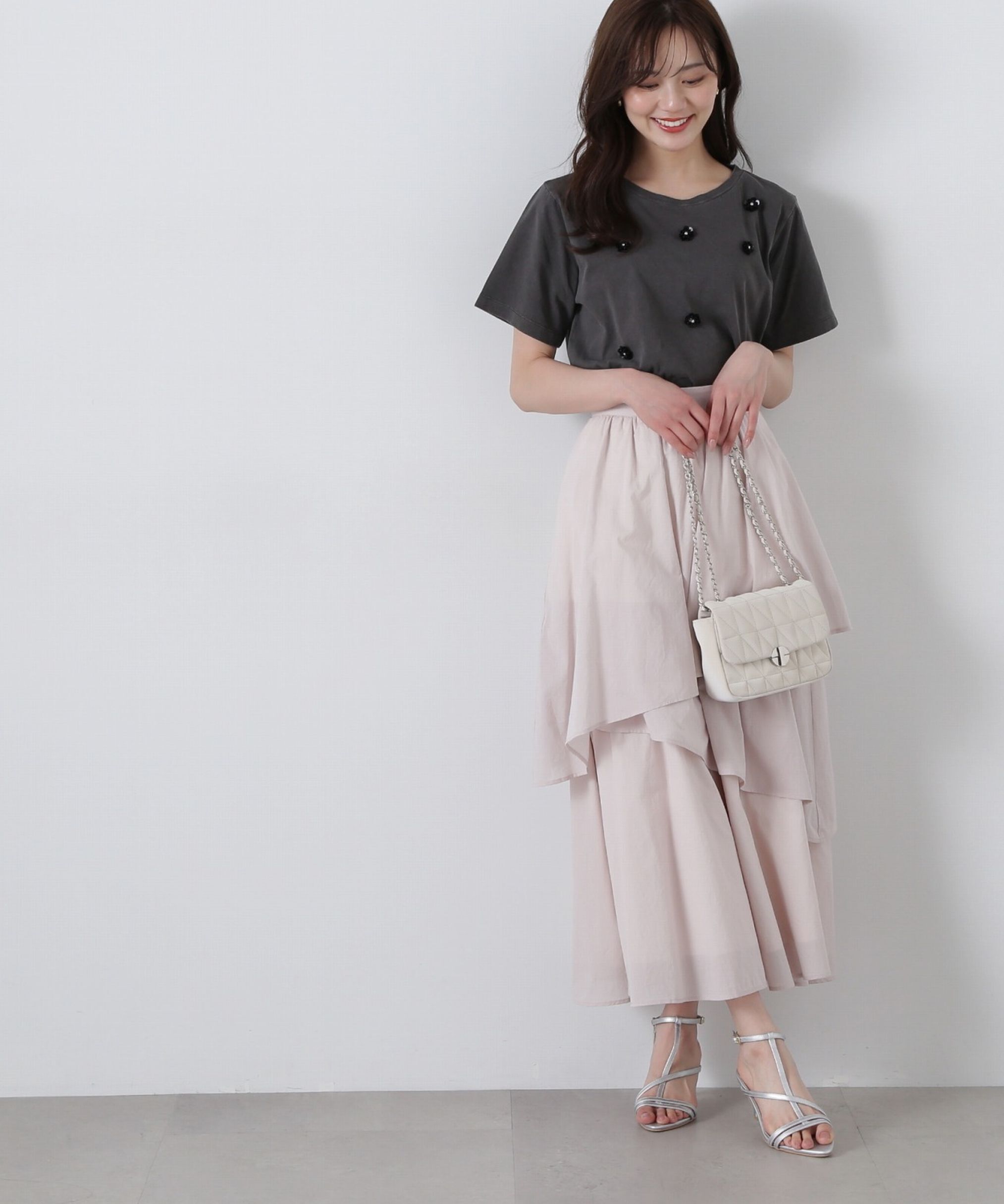 PROPORTION BODY DRESSING「コットンボイルティアードスカート」|スカート|