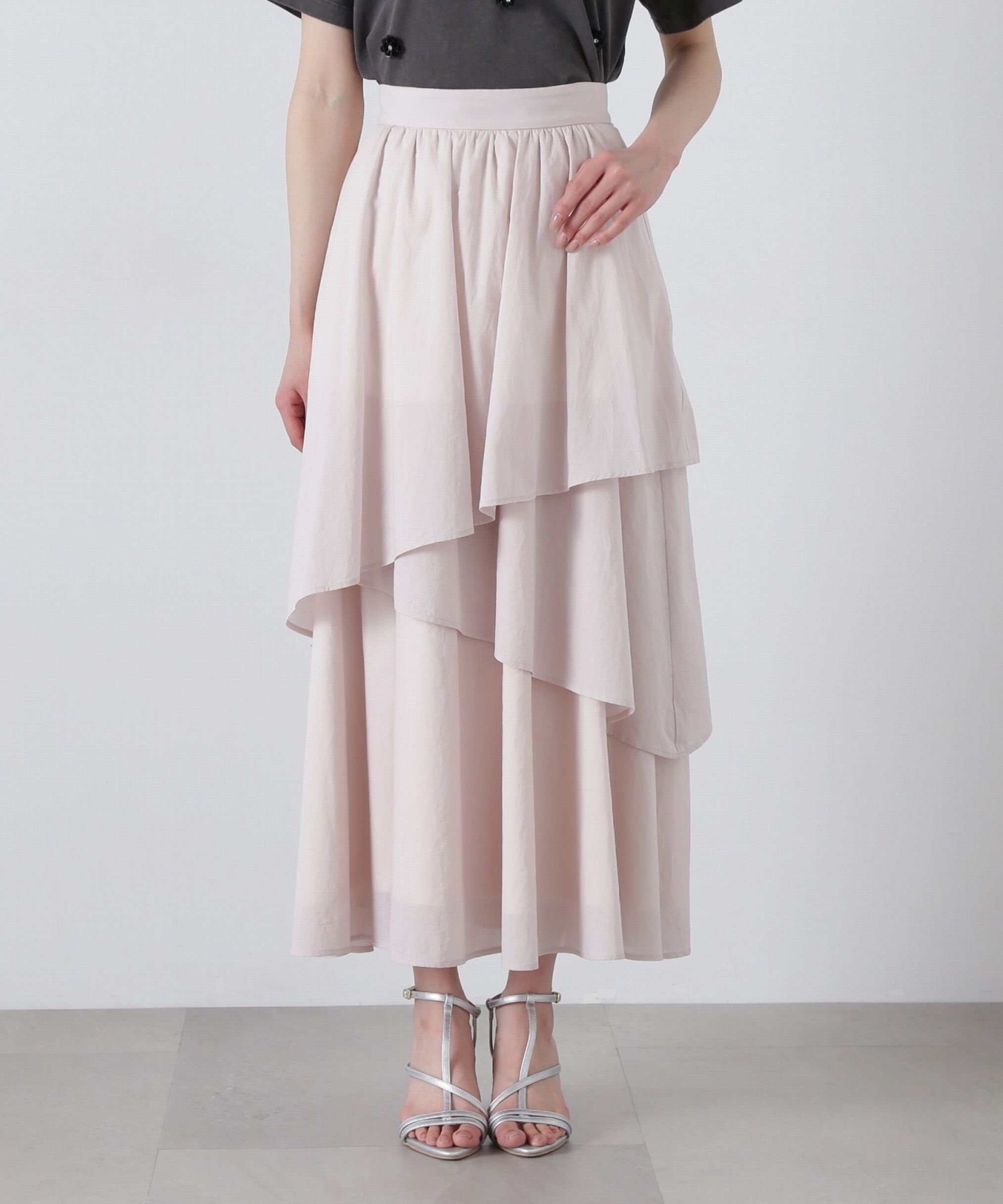 PROPORTION BODY DRESSING「コットンボイルティアードスカート」|スカート|