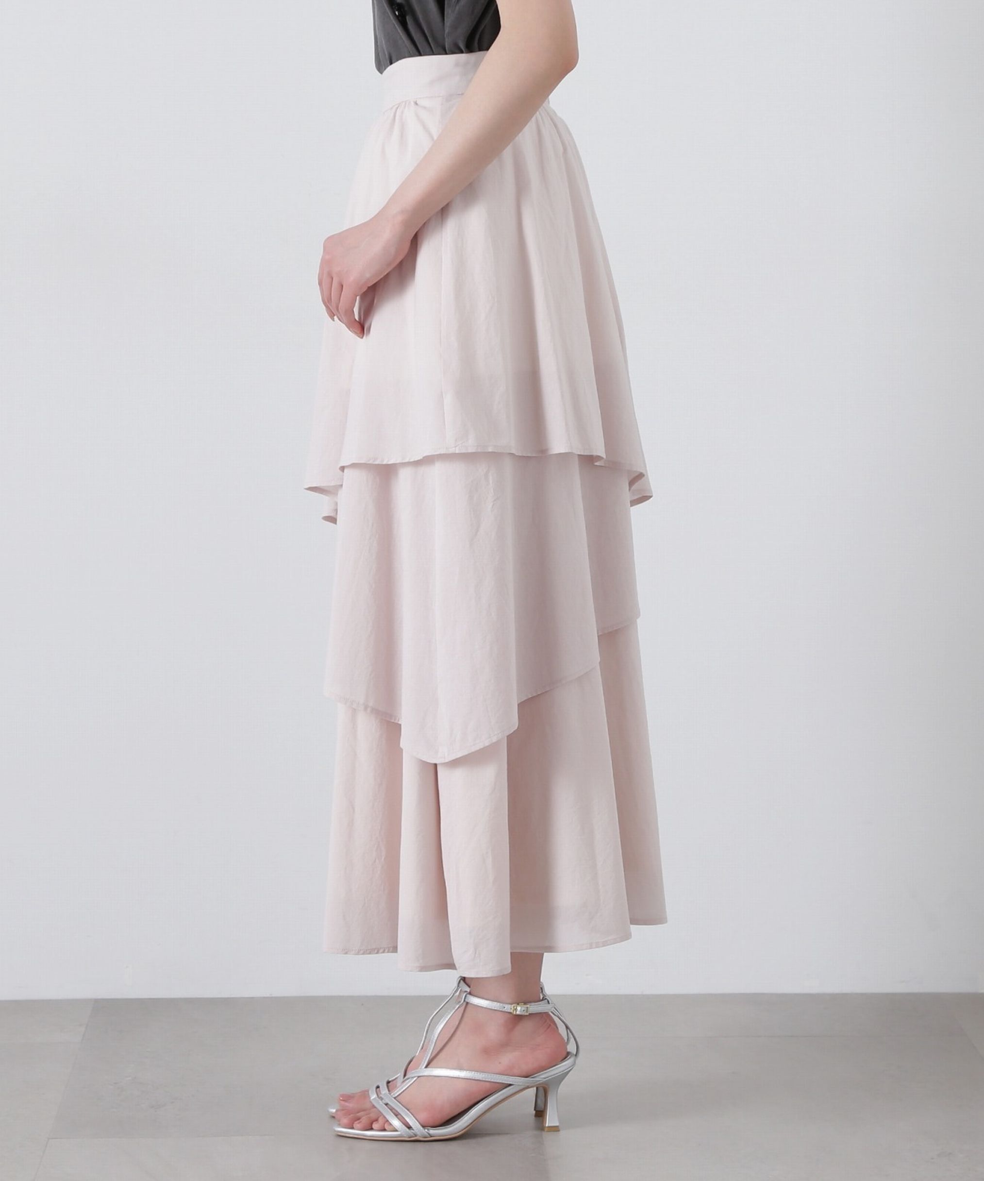 PROPORTION BODY DRESSING「コットンボイルティアードスカート」|スカート|