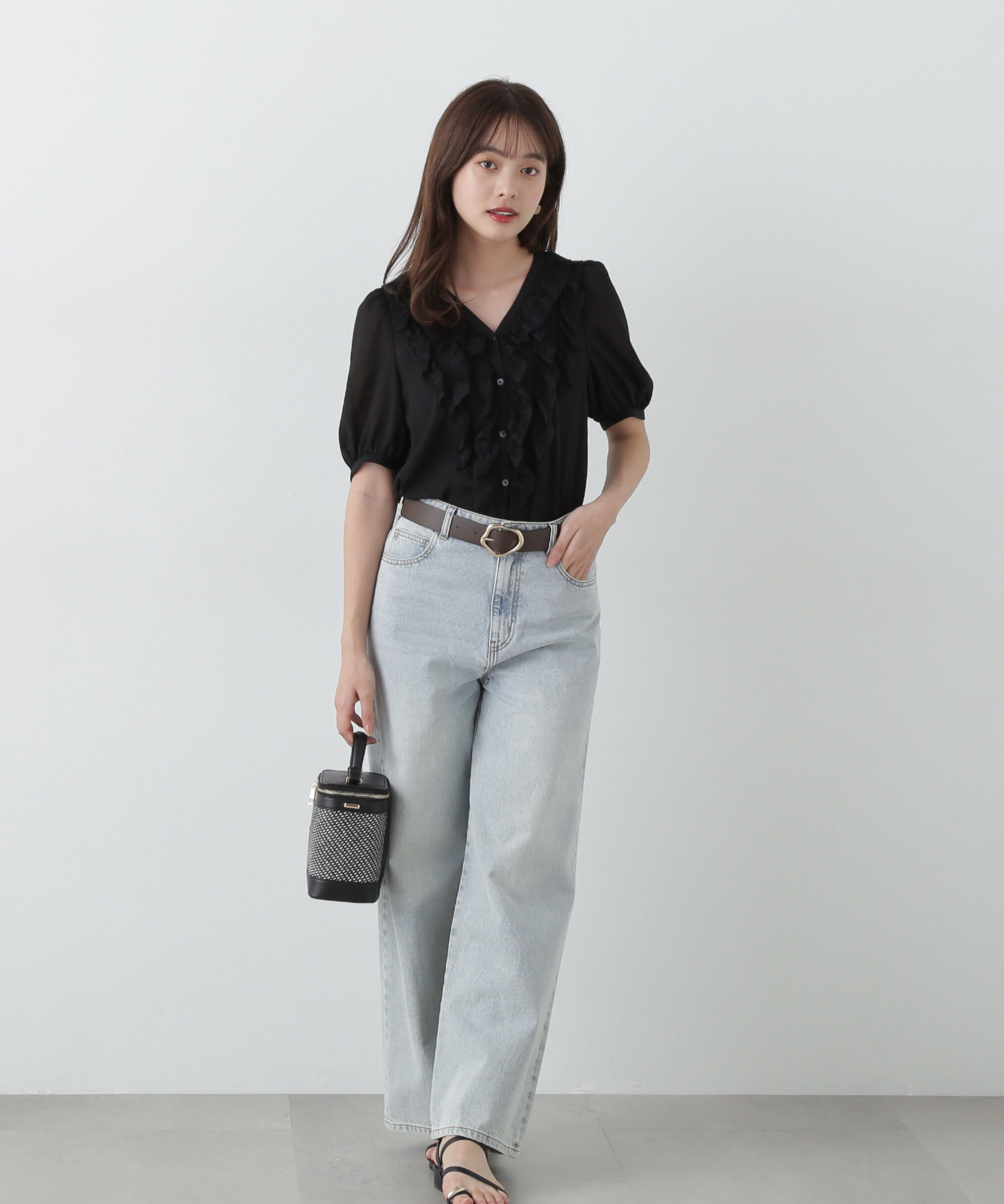 PROPORTION BODY DRESSING「フリル楊柳ブラウス」|シャツ・ブラウス|