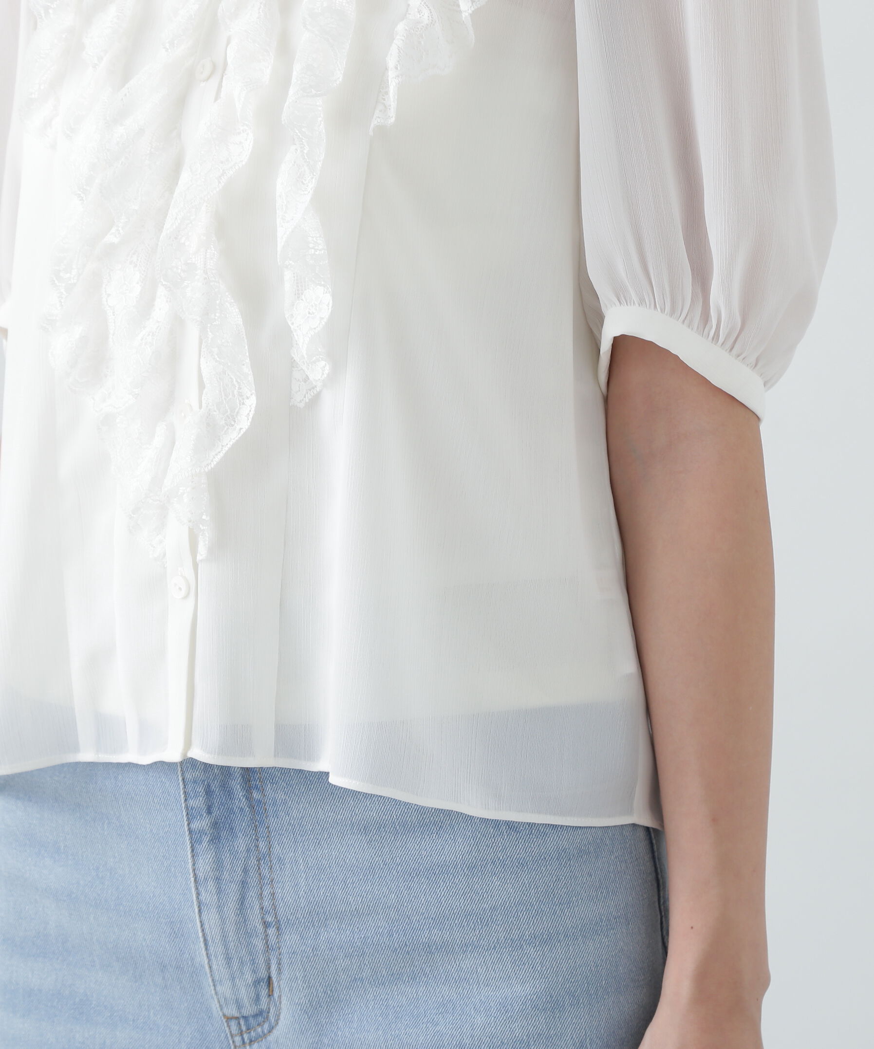 PROPORTION BODY DRESSING「フリル楊柳ブラウス」|シャツ・ブラウス|