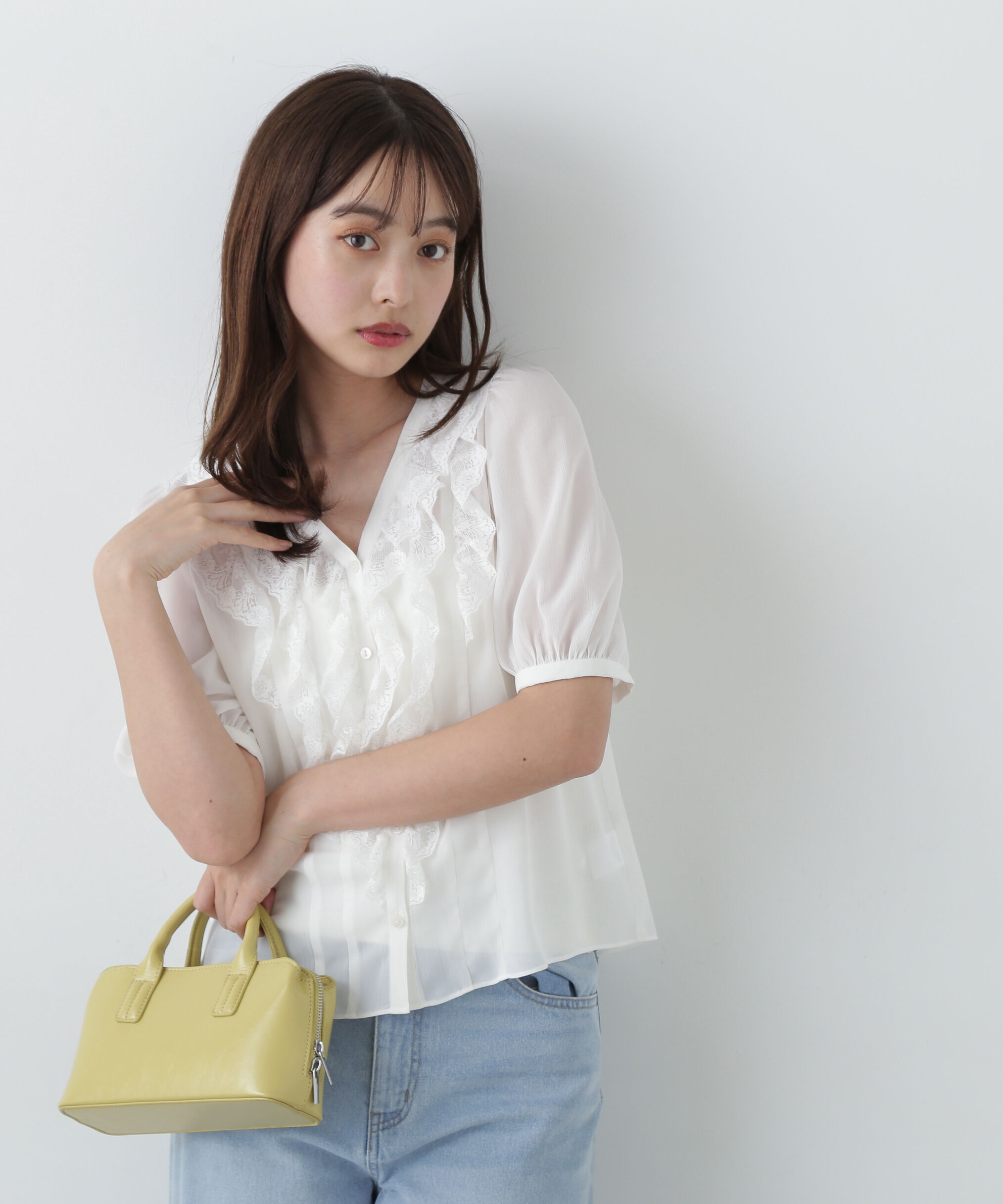 PROPORTION BODY DRESSING「フリル楊柳ブラウス」|シャツ・ブラウス|