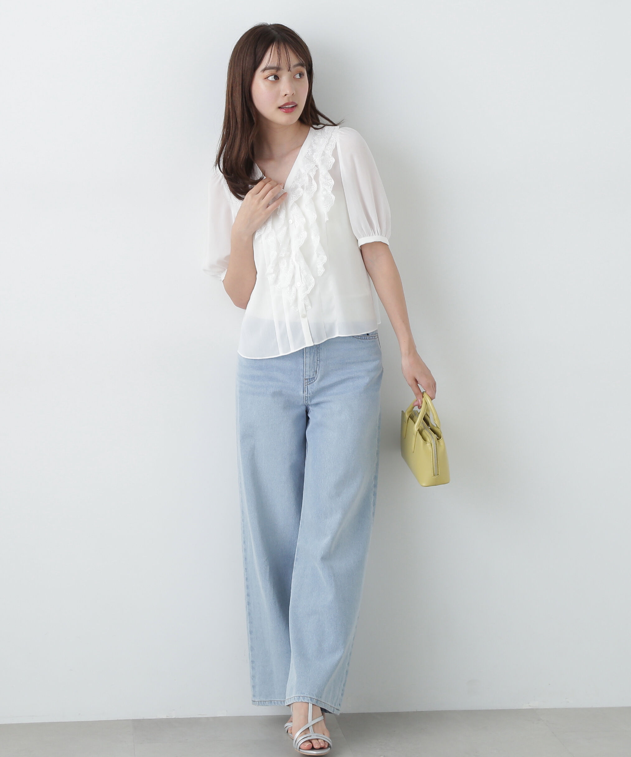 PROPORTION BODY DRESSING「フリル楊柳ブラウス」|シャツ・ブラウス|