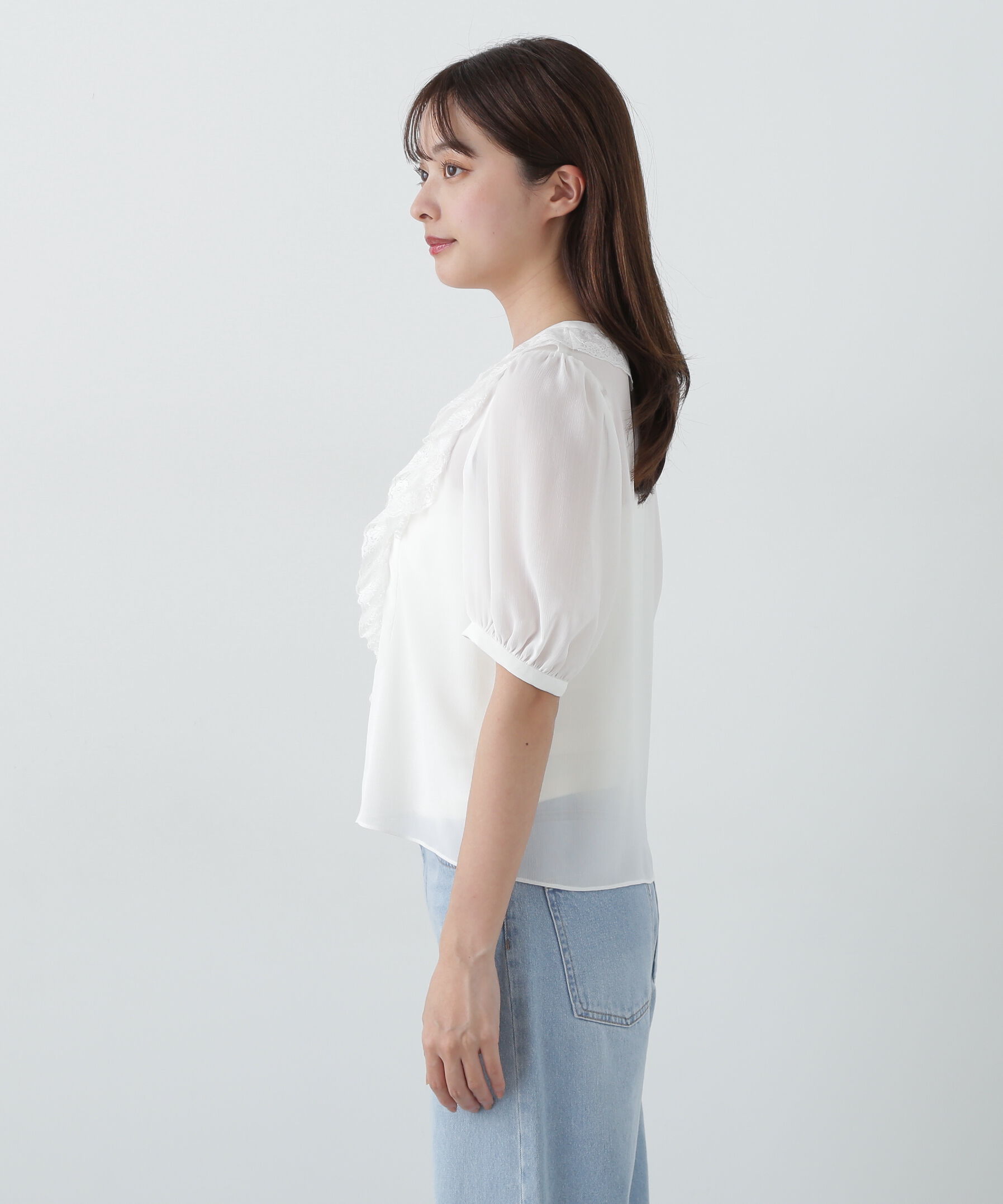 PROPORTION BODY DRESSING「フリル楊柳ブラウス」|シャツ・ブラウス|