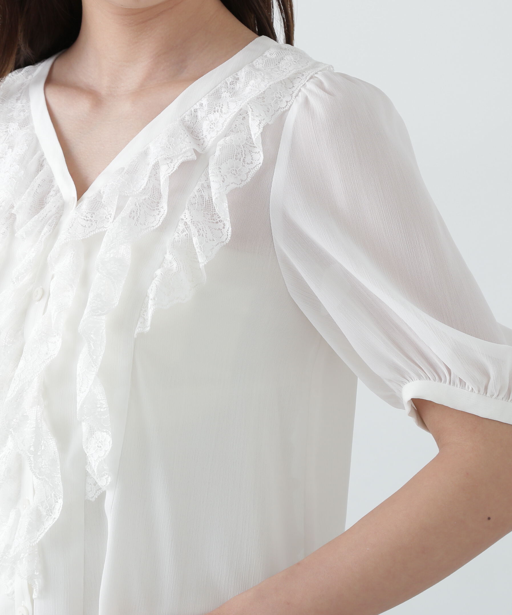 PROPORTION BODY DRESSING「フリル楊柳ブラウス」|シャツ・ブラウス|