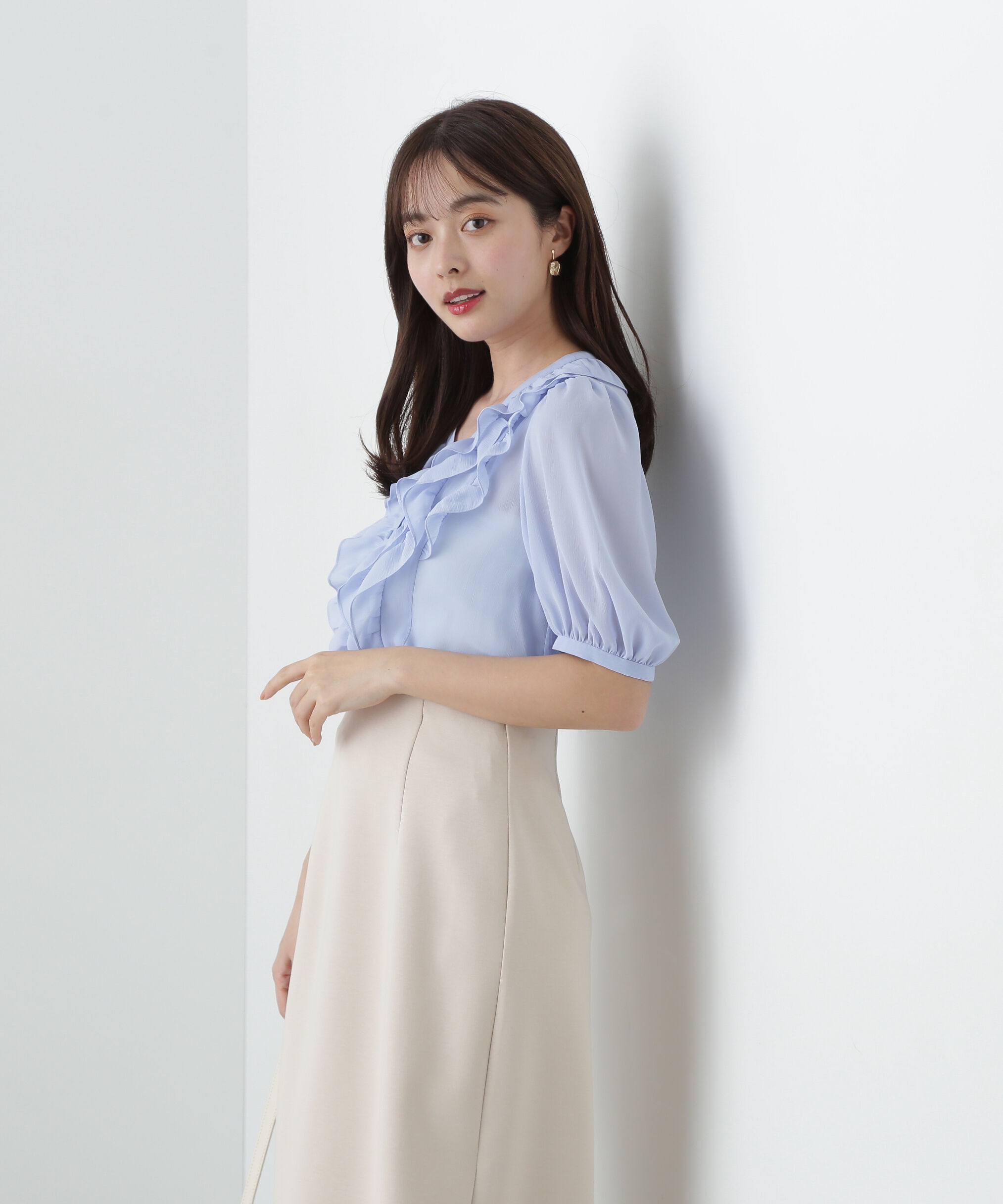 PROPORTION BODY DRESSING「フリル楊柳ブラウス」|シャツ・ブラウス|