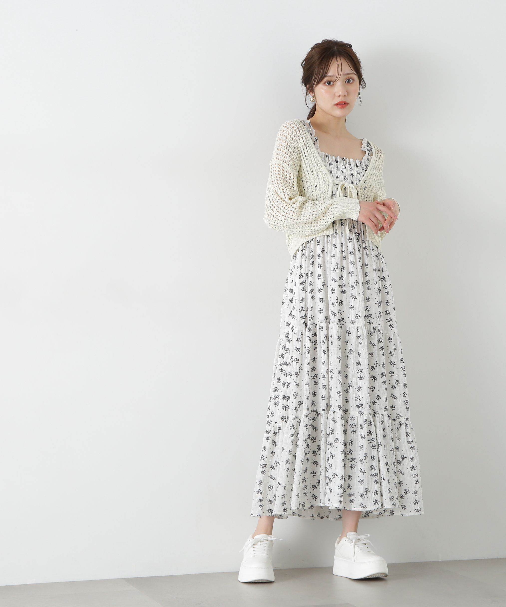 PROPORTION BODY DRESSING「《EDIT COLOGNE》小花柄ティアードワンピース」|ワンピース|