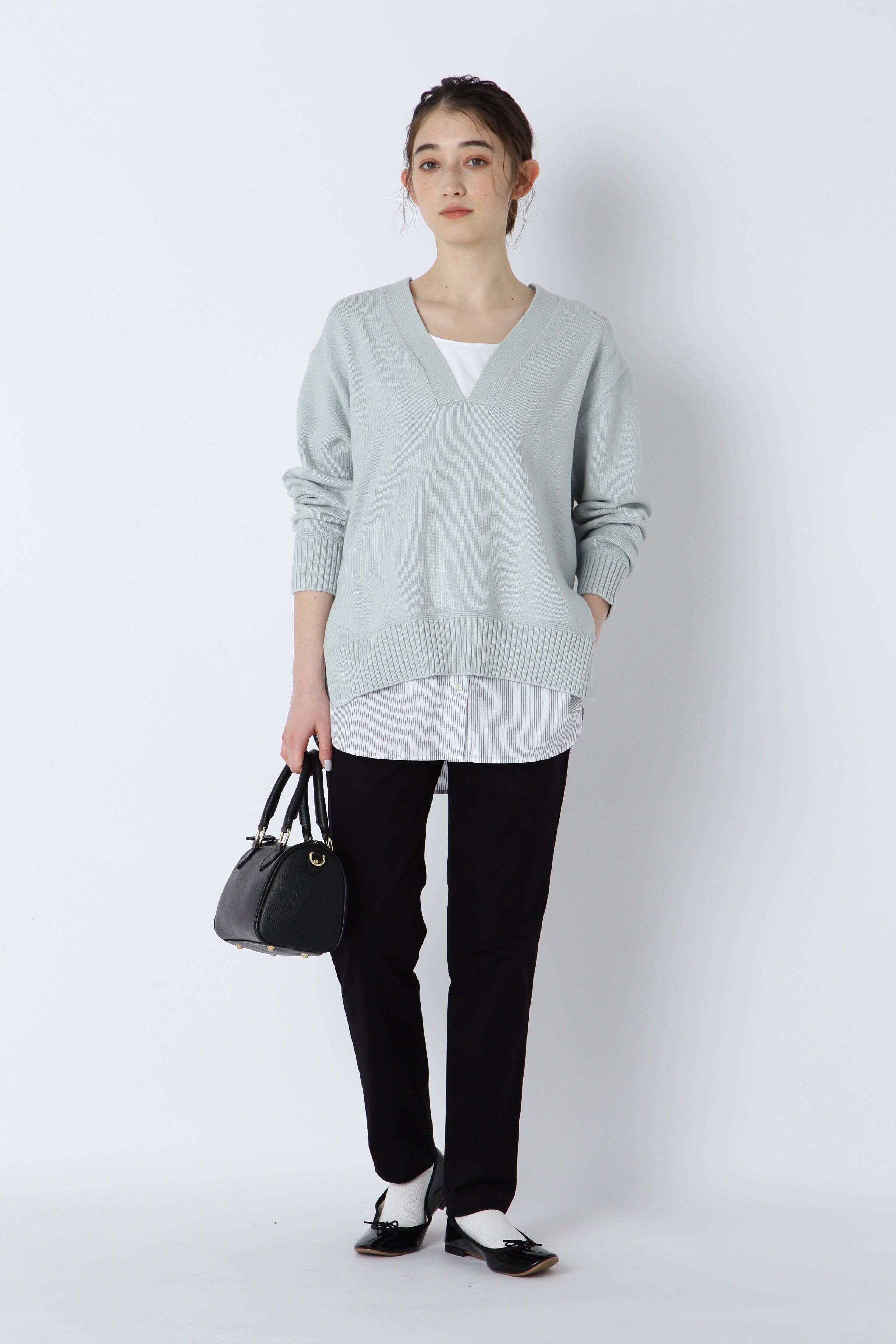  「布帛ドッキングノースリカットソー」|Tシャツ・カットソー|