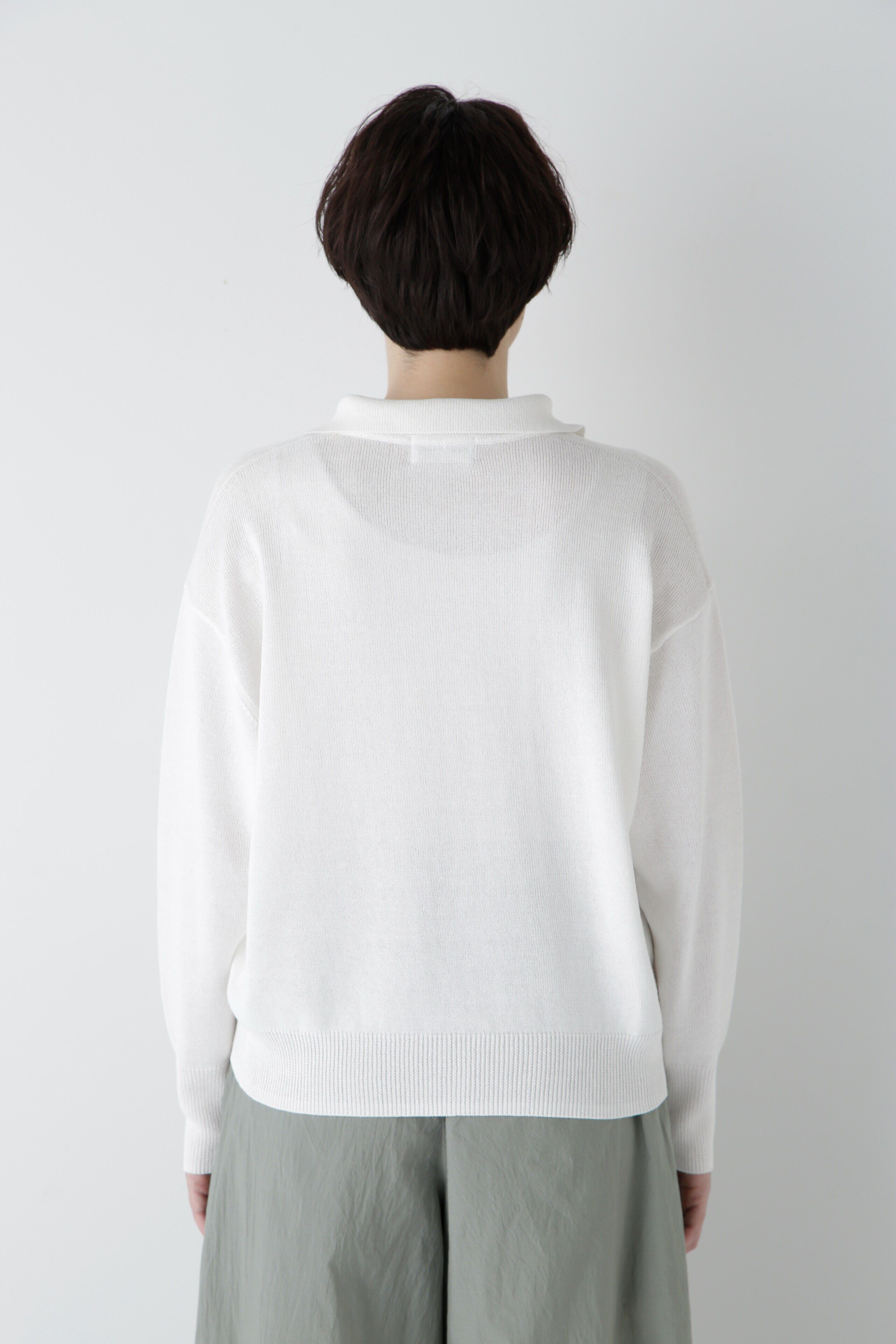  「◆【ウォッシャブル】ペーパーヤーンセーラーカラートップス」|ニット・セーター|