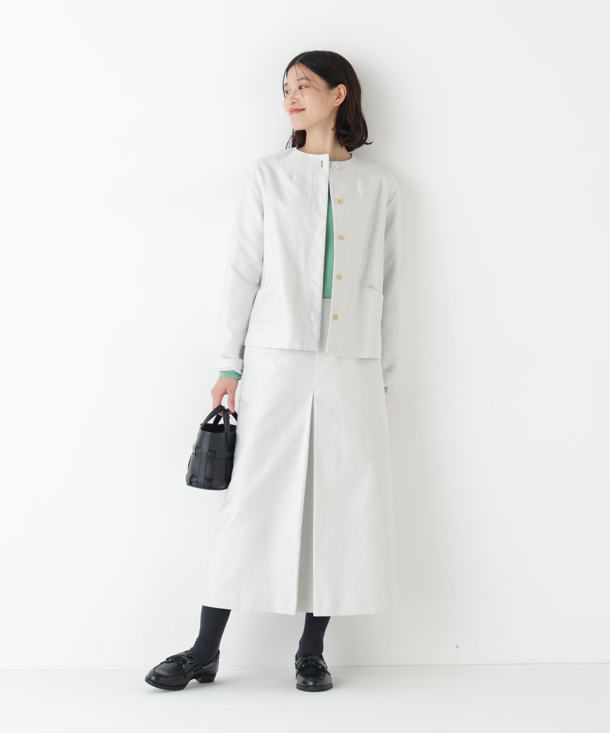  「◆ライトモールスキンノーカラージャケット」|ブルゾン・スタジャン|