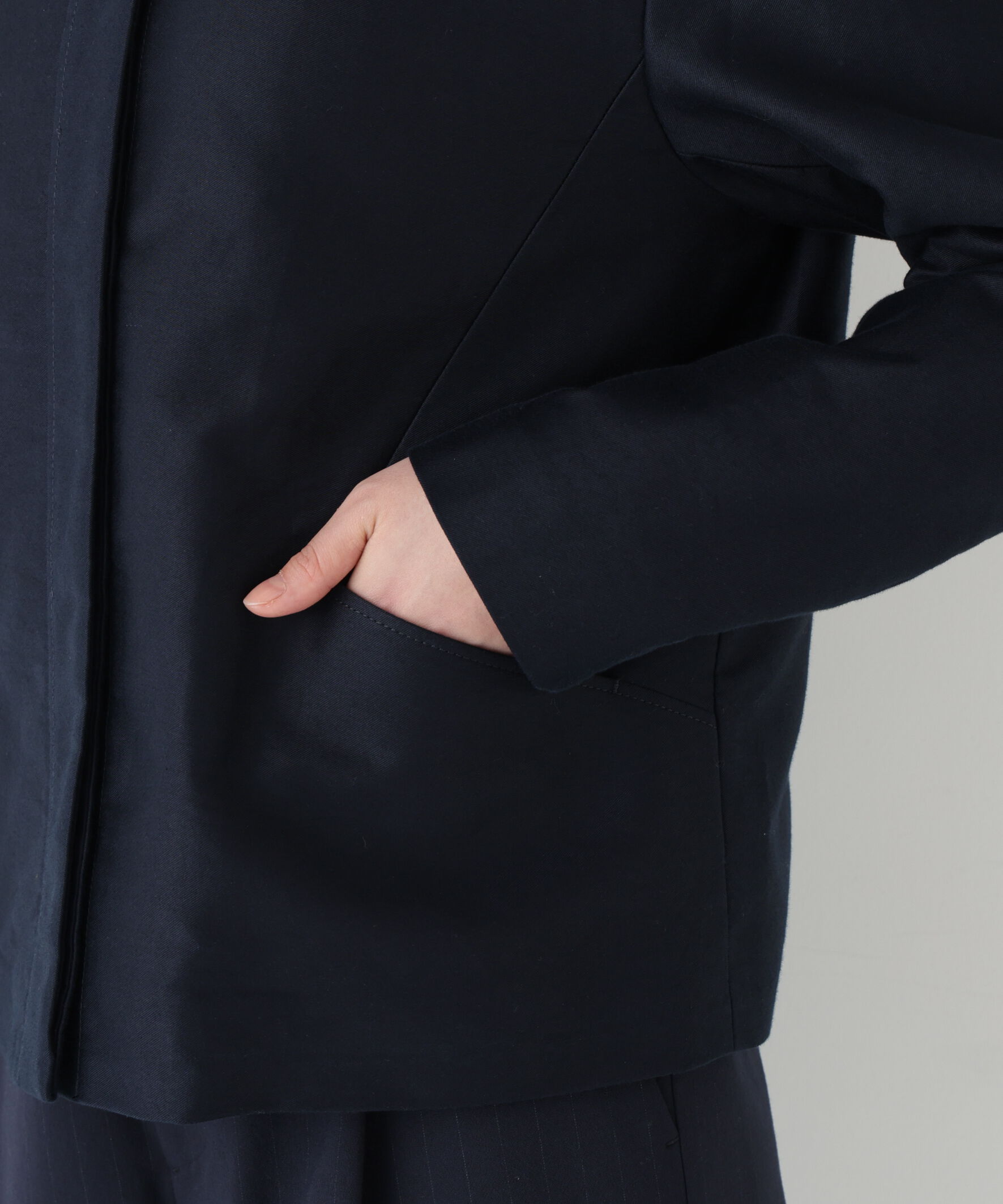  「◆ライトモールスキンノーカラージャケット」|ブルゾン・スタジャン|