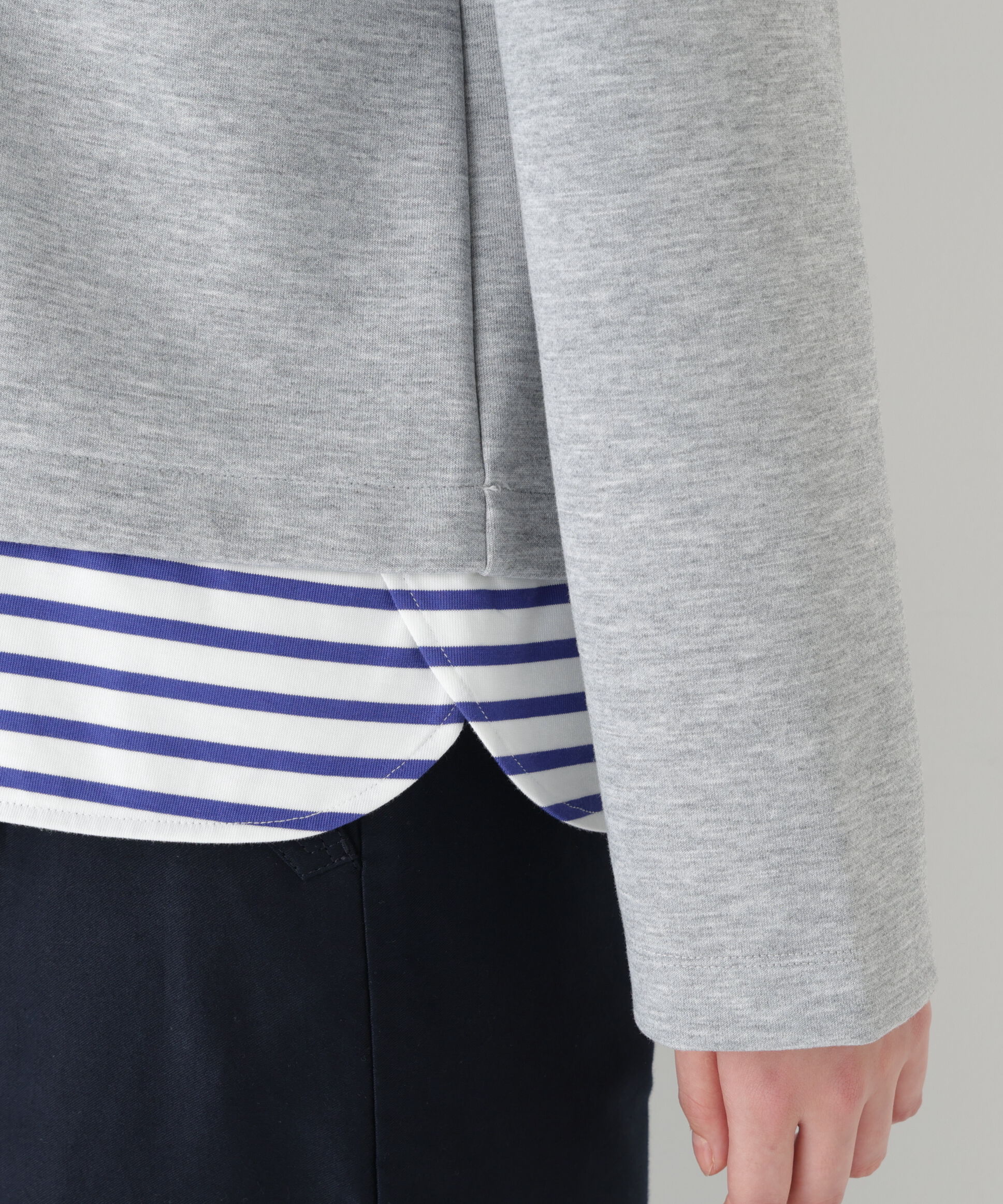  「◆ボーダー重ね着風ＰＯ」|Tシャツ・カットソー|