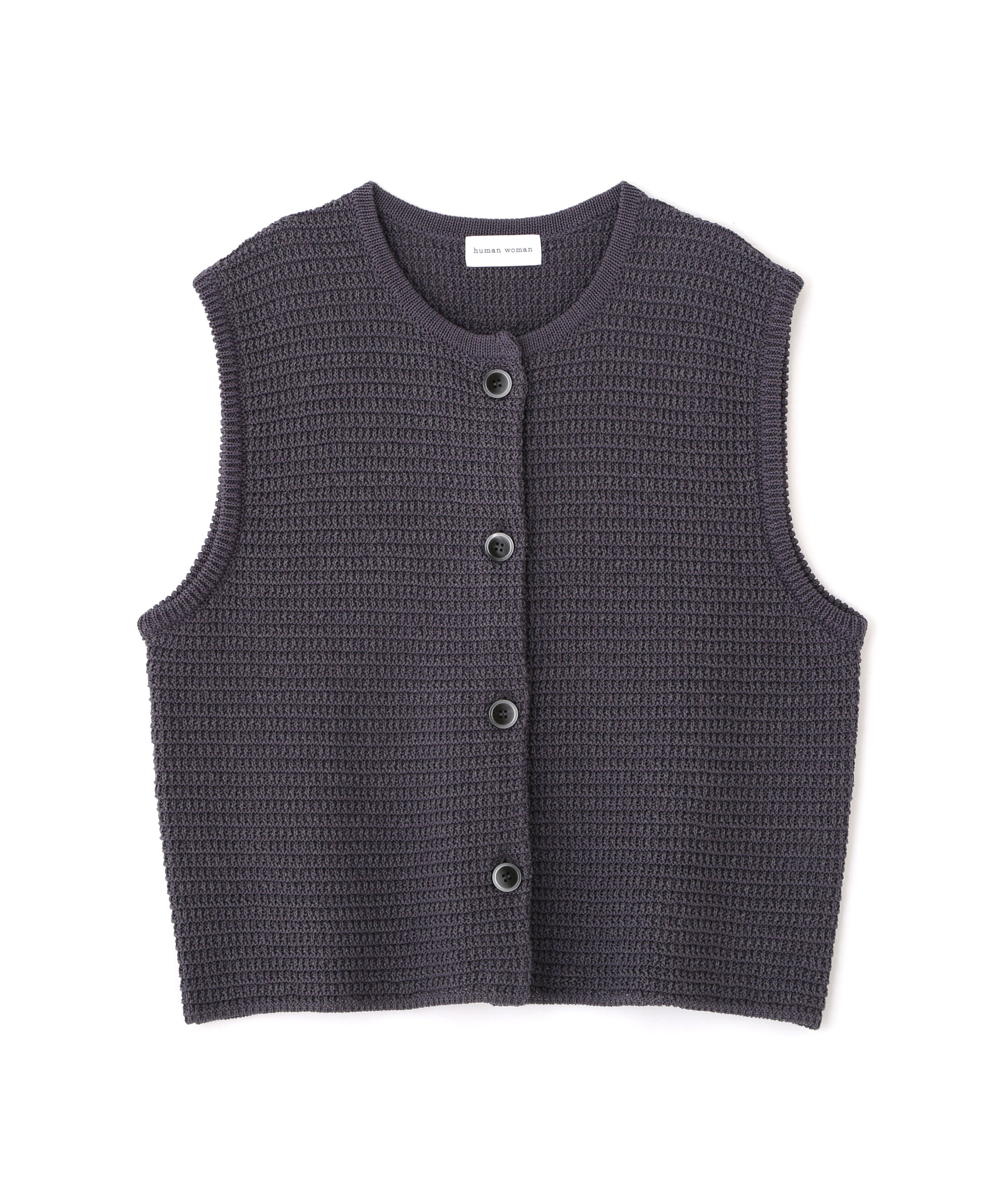  「◆ギマコットン地柄ベスト」|ニット・セーター|