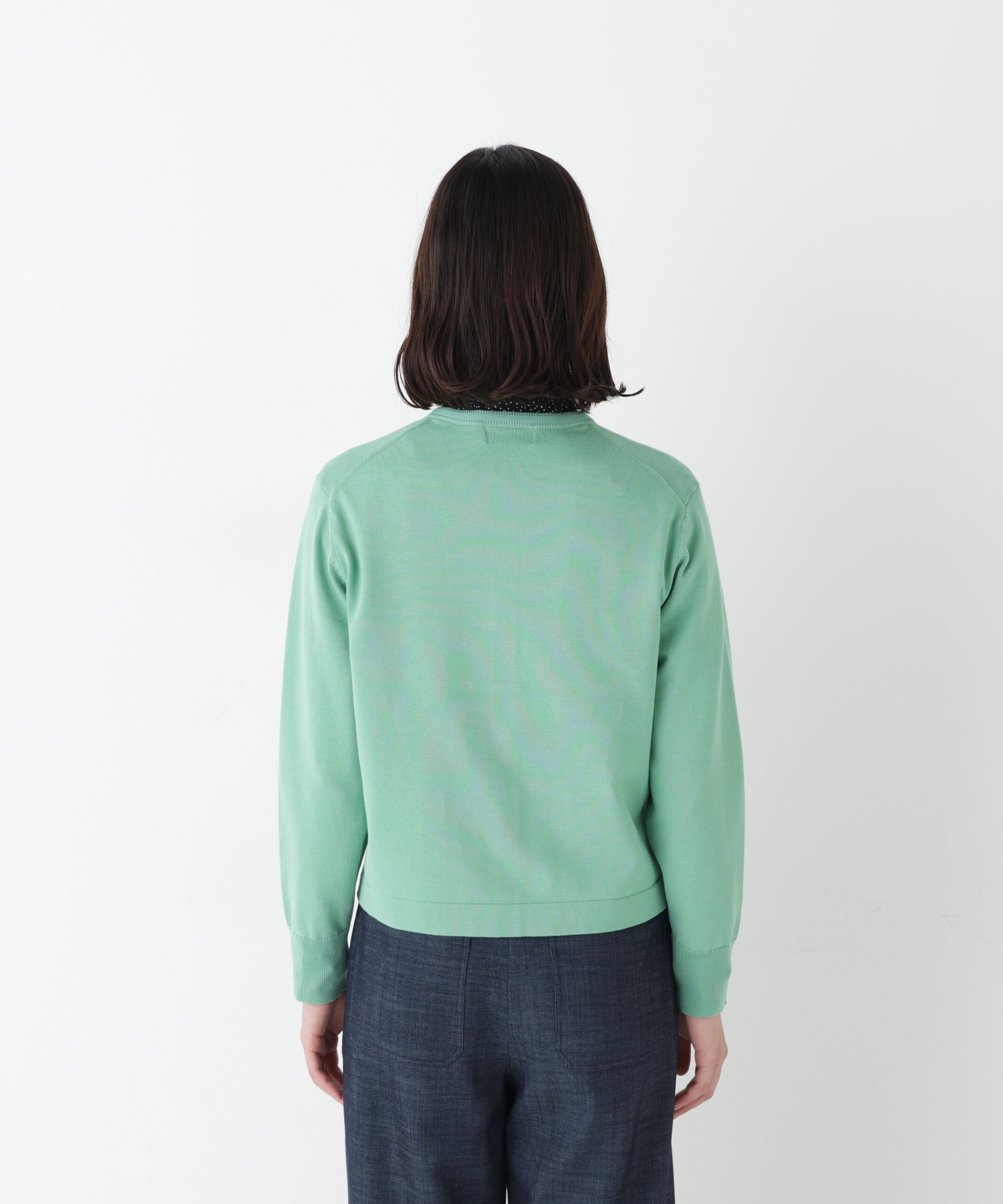  「◆オーガニックコットン混プレーティングライン入カーディガン」|ニット・セーター|