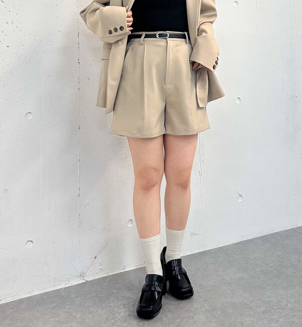archives「【ＳＥＴＵＰ対応】ベルト付タックショートパンツ」|その他|BEIGE