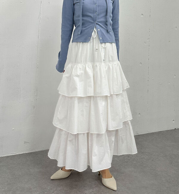 archives「ナイロン段ティアードスカート」|スカート|OFF WHITE
