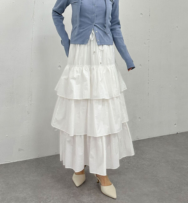 archives「ナイロン段ティアードスカート」|スカート|