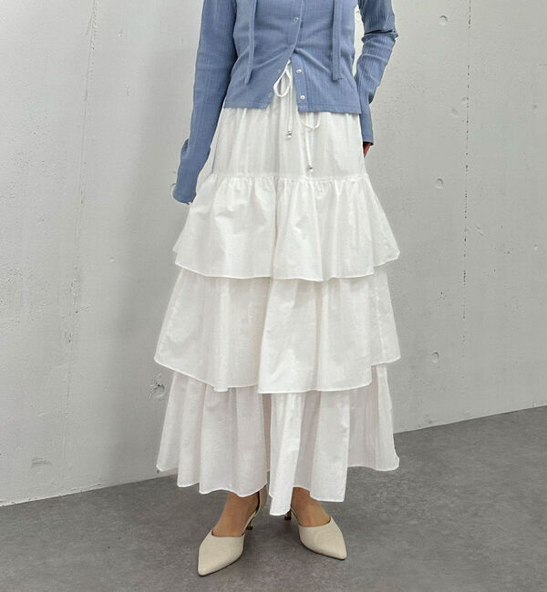 archives「ナイロン段ティアードスカート」|スカート|