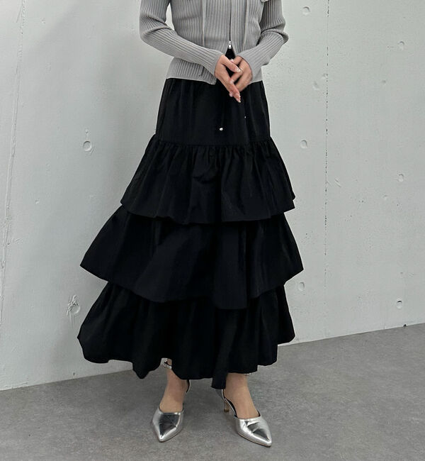 archives「ナイロン段ティアードスカート」|スカート|