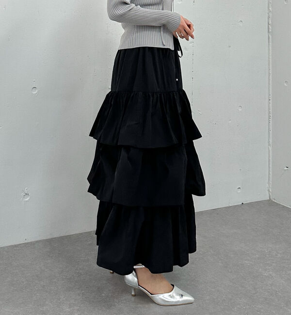 archives「ナイロン段ティアードスカート」|スカート|